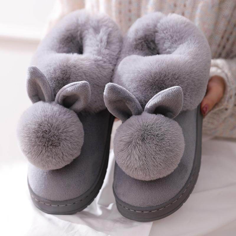 Soft Plush Bunny Slippers for Women & Girls - Cozy Non-Slip Indoor/Outdoor House Shoes - Perfect Gift for Christmas, Birthday & Valentine's Day