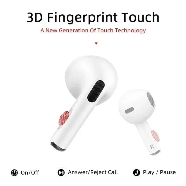 Pro4 TWS Bluetooth 5.0 Wireless Earbuds with 9D HiFi Stereo Sound, Built-in Mic for Hands-Free Calls - Perfect for iPhone, Android, Workouts & Commuting