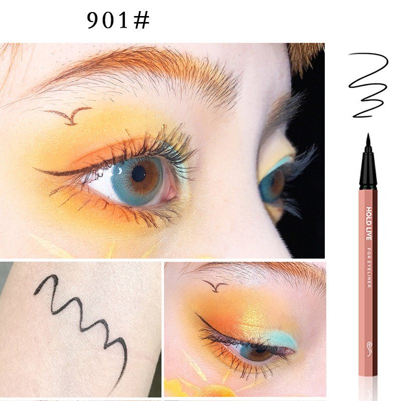 HOLD LIVE Superfine Natural Eyeliner - Waterproof & Smudge-Proof Liquid Eyeliner for Precise Lines - Perfect for Daily Makeup, Party Looks & Professional Use