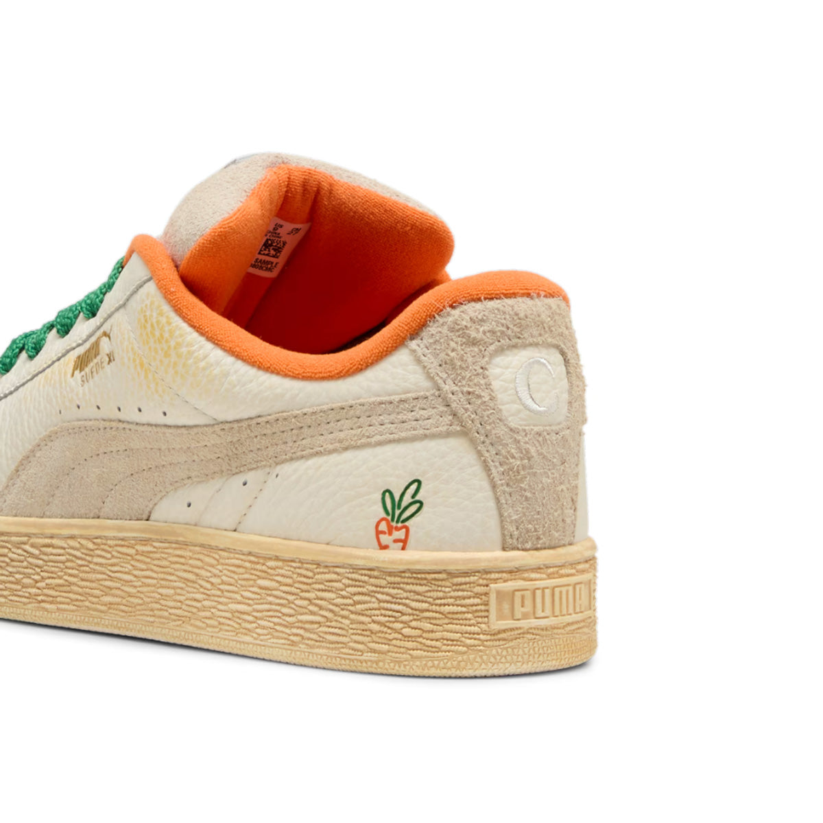 Carrots Suede XL Sneakers in Warm White & Rickie Orange | Stylish & Comfortable Men's Shoes for Casual Wear, Street Fashion & Everyday Outfits