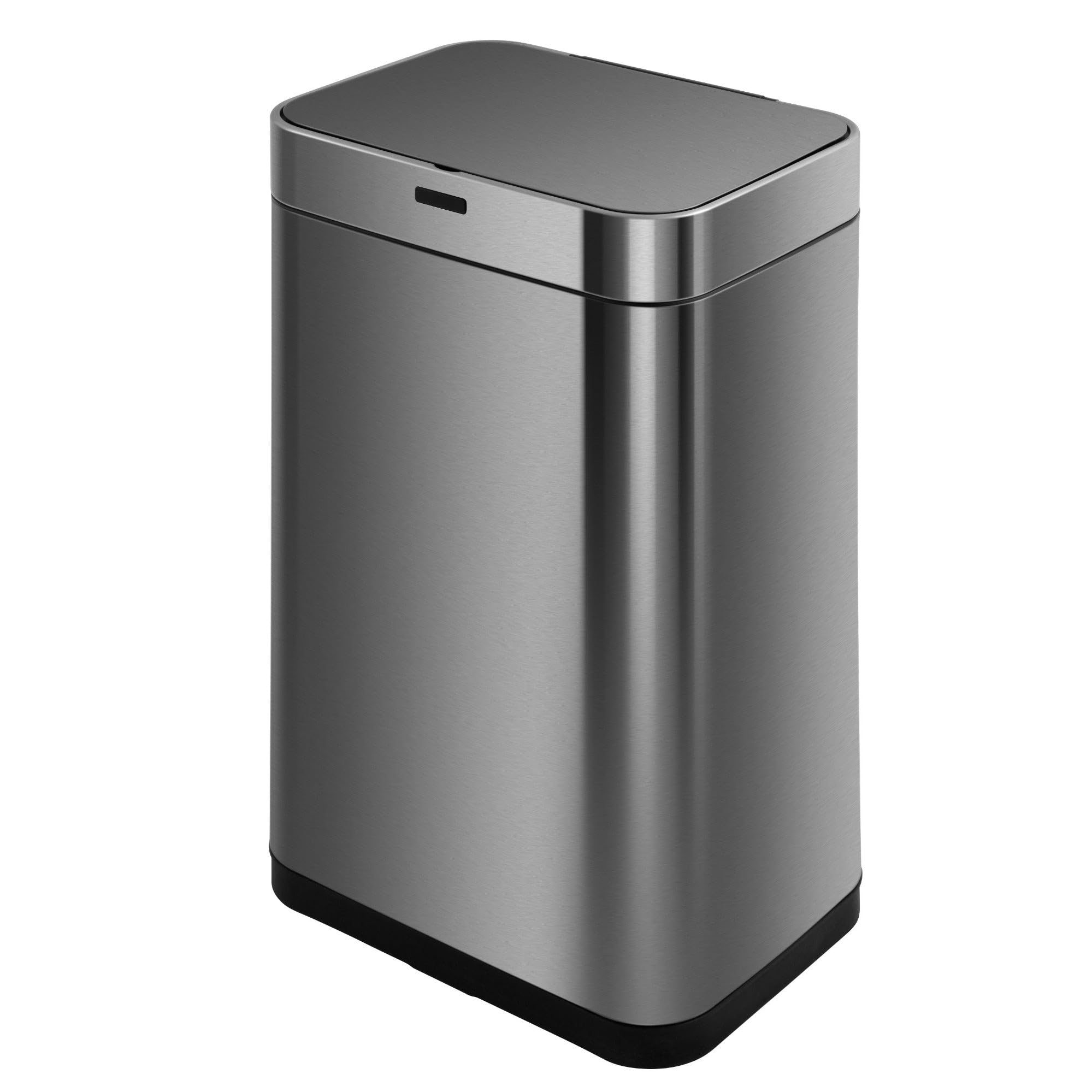 Automatic 60L Stainless Steel Kitchen Trash Can with Stand - 42 x 30 x 77 cm Black Touchless Garbage Bin for Home, Office & Restaurant Use