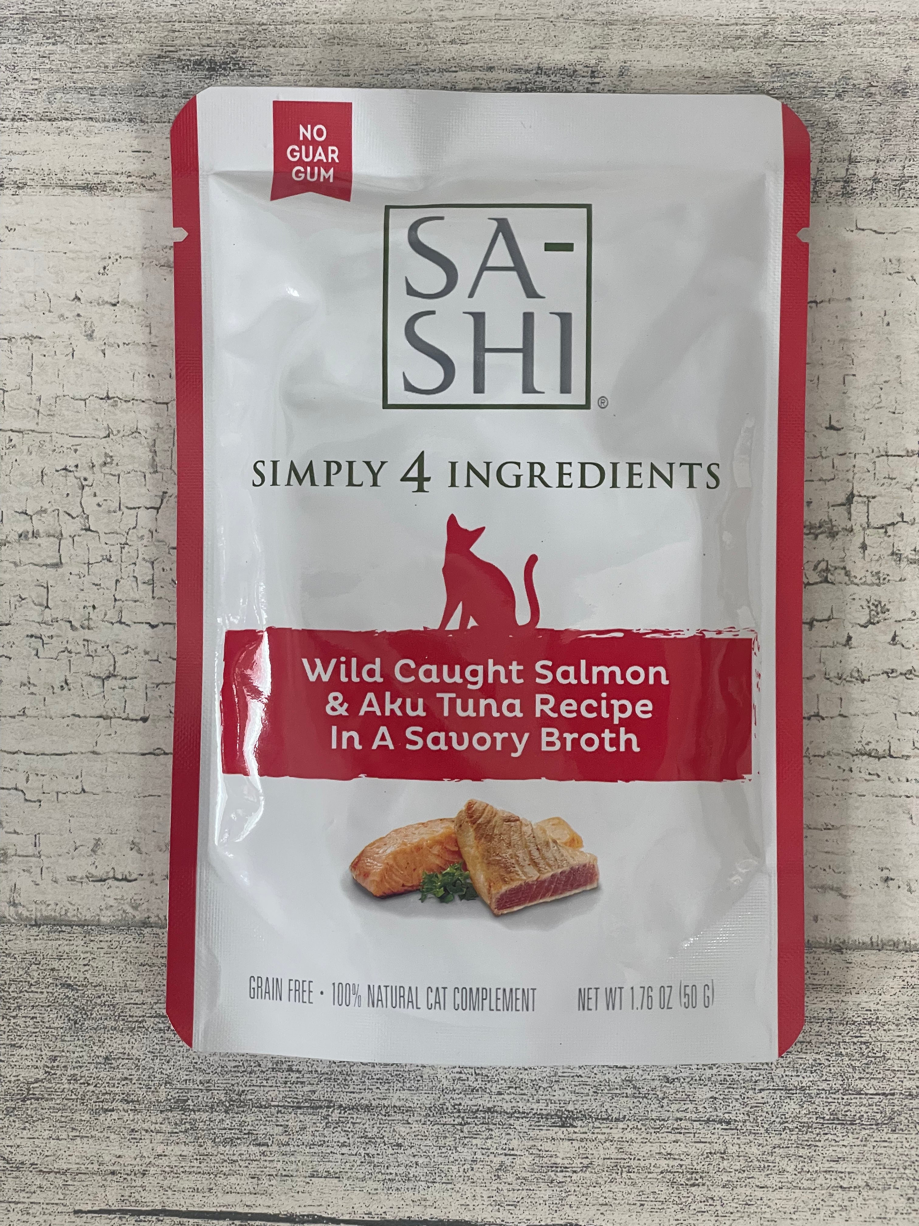 RAWZ Sa Shi Salmon & Tuna Pouch - Grain-Free Wet Cat Food for Adult Cats - High Protein, Natural Ingredients - Perfect for Picky Eaters & Indoor Cats