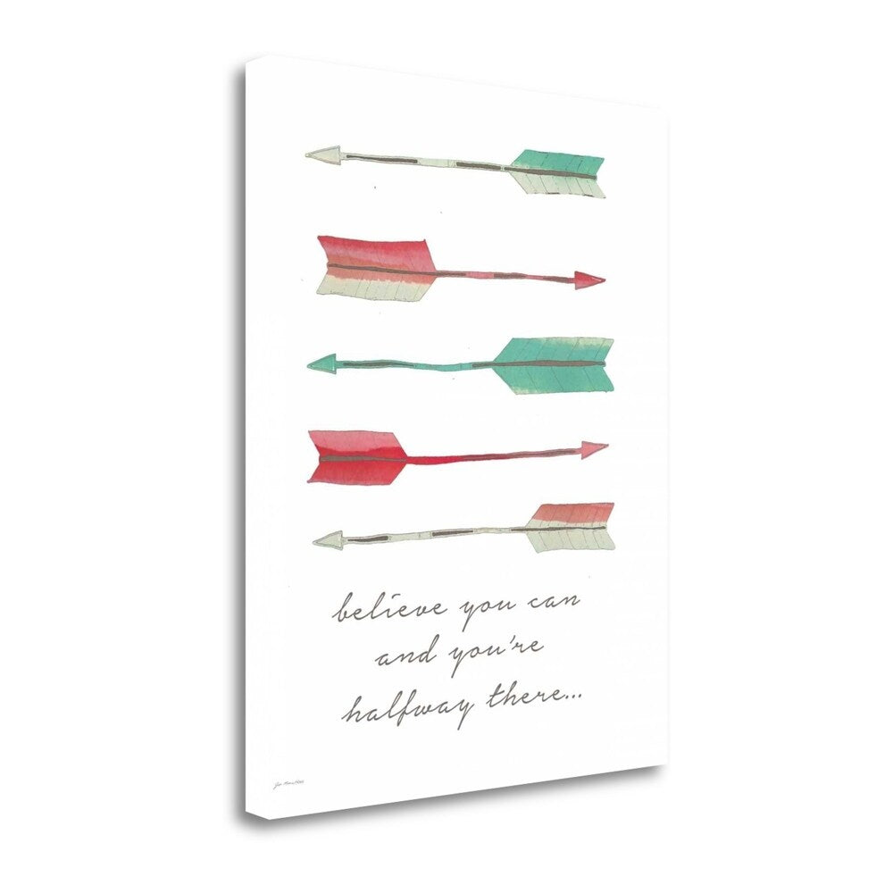 Believe You Can by Jo Moulton - Premium Fine Art Giclee Print on Gallery Wrapped Canvas - Ready to Hang Wall Decor - Perfect for Home, Office & Inspirational Gifts