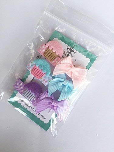 Baby Hair Bows with Elastic Bands - Soft Mini Bows for Newborn Girls | Baby Shower Gift