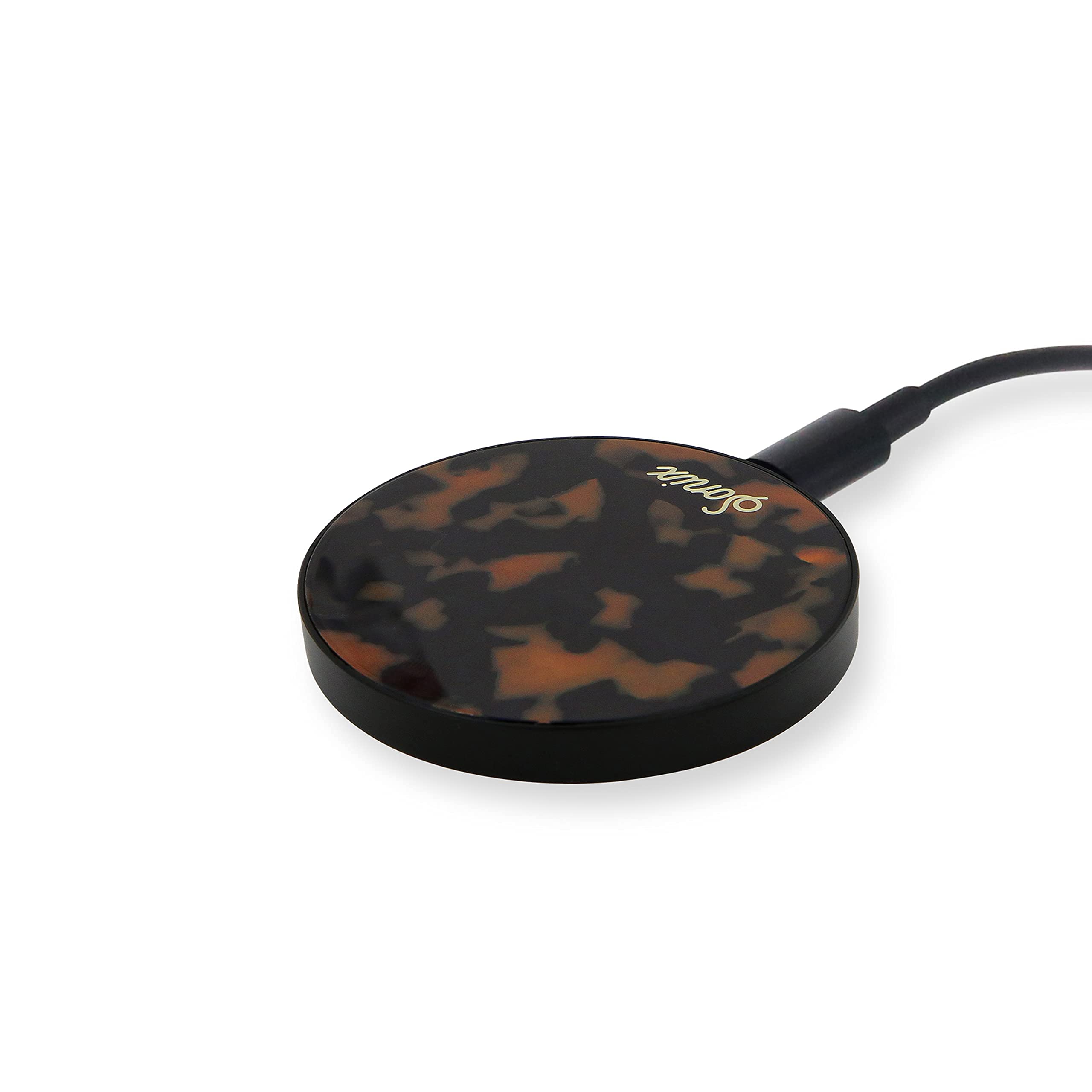 Sonix Fast Wireless Charger for MagSafe iPhone 15 14 13 12 Series - 6.5ft USB-C Cable | Brown Tortoise Shell Design | Perfect for Home Office Car & Travel Charging