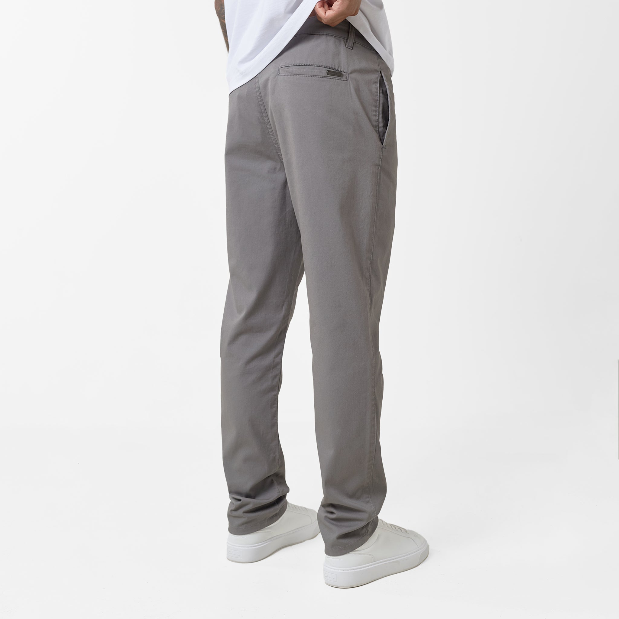 Classic Chino Pants for Men - Dark Grey Slim Fit Comfortable Casual Trousers | Perfect for Office, Business, and Everyday Wear