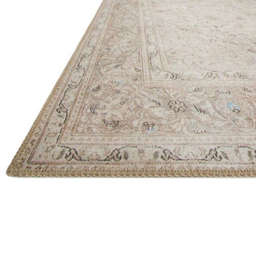 Loloi Loren Area Rug - Sand & Taupe 5'x7' Soft Modern Bohemian Rug for Living Room, Bedroom, Dining Room - Non-Slip Easy to Clean Floor Decor