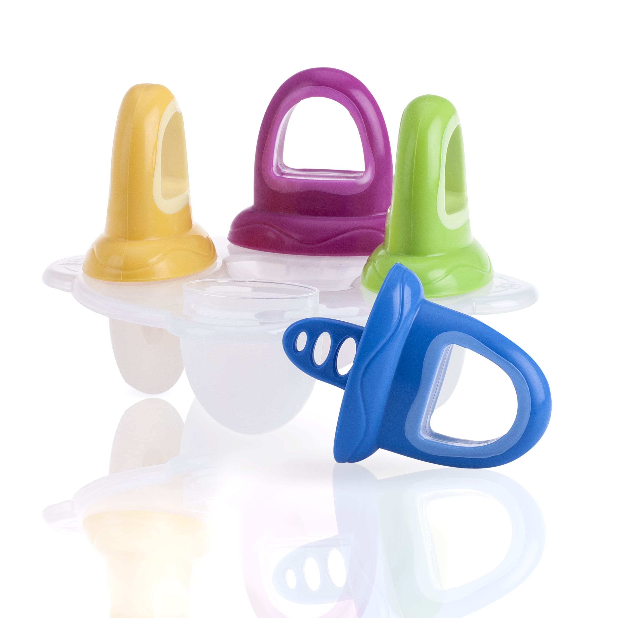 Nuby Garden Fresh Fruitsicle Frozen Pop Tray - 4 Handle BPA-Free Ice Pop Maker for Kids | Perfect for Summer Treats, Birthday Parties & Healthy Snacks