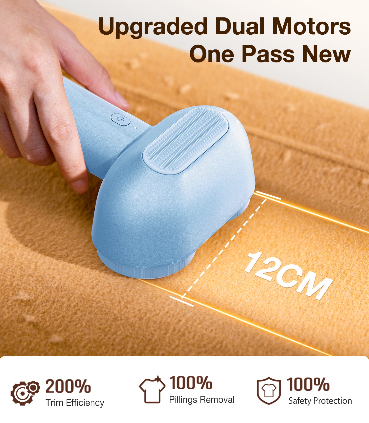 Premium Dual Fabric Shaver & Lint Remover - Effortlessly Remove Pills & Fuzz from Clothes, Sweaters, Blankets & More | Perfect for Home, Travel & Professional Use