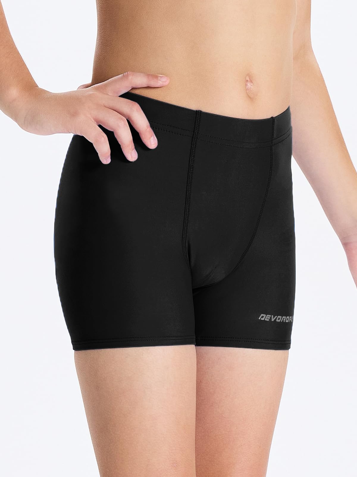 DEVOROPA Youth Boys Swim Shorts - UPF 50+ Nylon Square Leg Swim Trunks for Swimming, Beach & Pool Activities | Quick Dry Comfortable Swimwear for Boys
