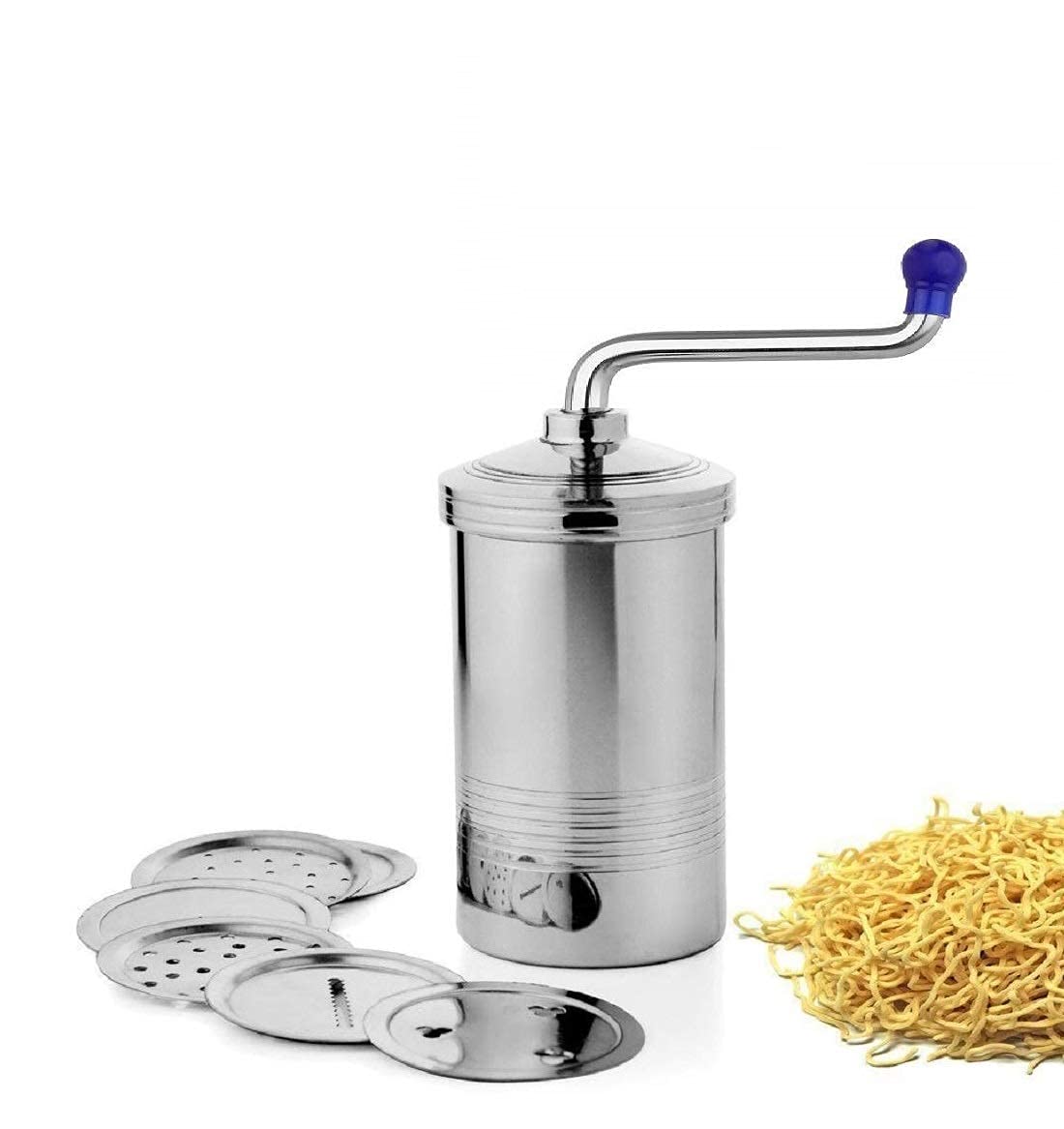 Stainless Steel Chakli Maker Machine for Indian Snacks - Sev, Gathiya, Noodles | Hand Press Snack Maker for Diwali, Parties & Homemade Treats