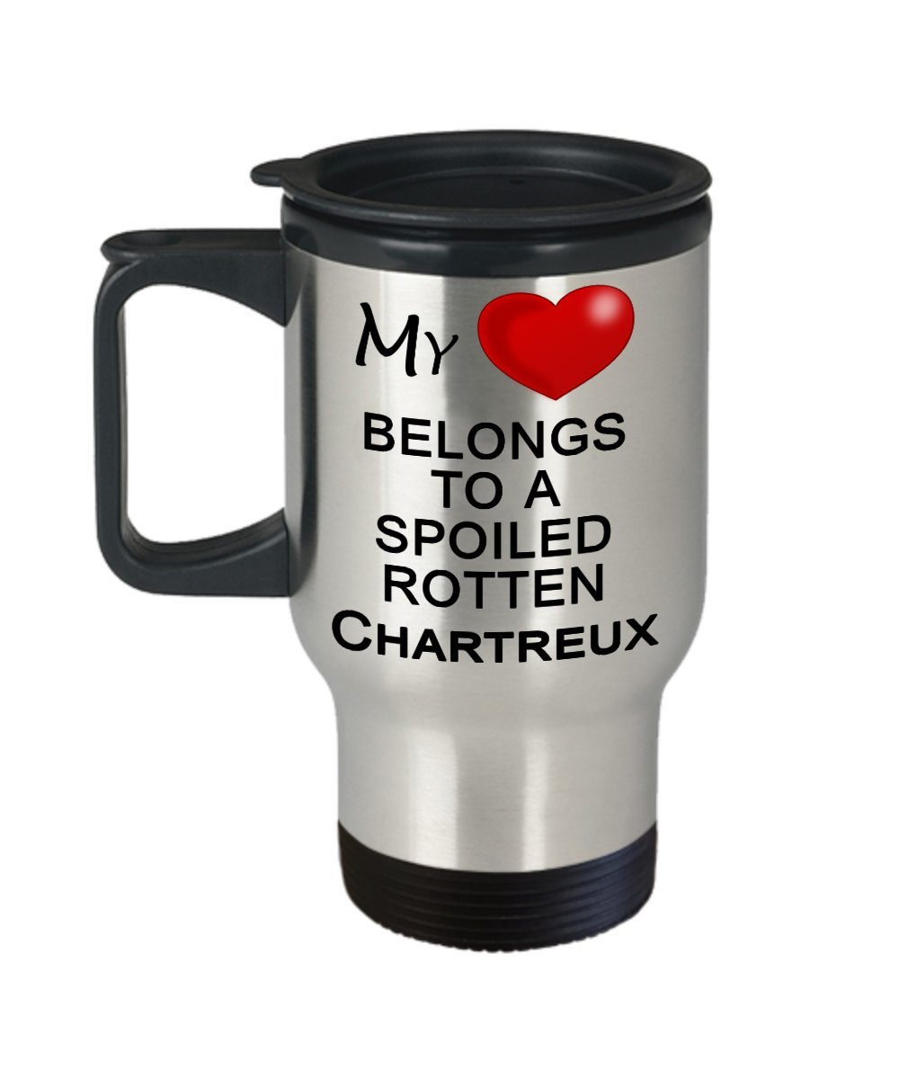 Chartreux Cat Mug - My Heart Belongs to a Spoiled Rotten Cat - Perfect Gift for Chartreux Cat Lovers - Ideal for Coffee, Tea & Hot Chocolate at Home or Office