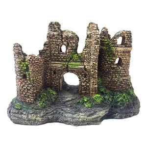 AquaWorld Village Castle - Underwater Fish Tank Decoration for Aquariums | Perfect for Betta Fish, Goldfish & Tropical Fish Tanks | Enhances Aquatic Habitat & Stimulates Natural Behavior