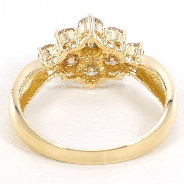 18K Yellow Gold Brown Diamond Ring for Women - Elegant Vintage Style Engagement & Wedding Band - Perfect for Anniversaries, Proposals & Special Occasions