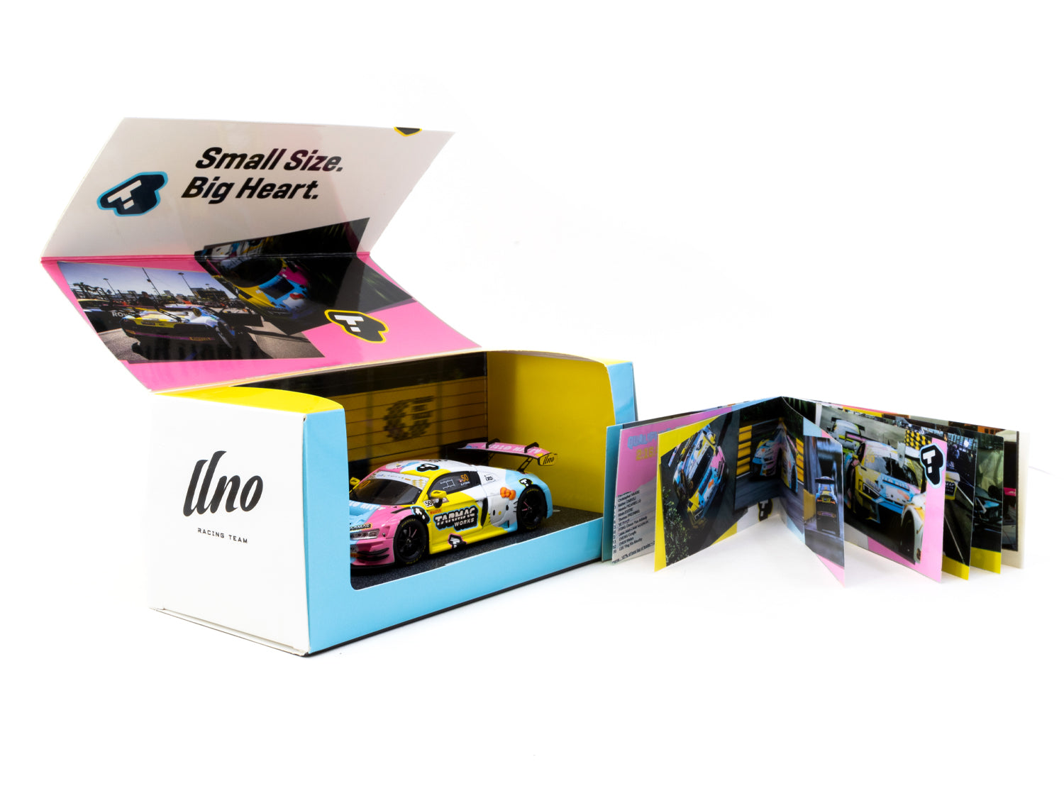 Tarmac Works 1/43 Scale Audi R8 LMS GT3 Evo II Macau GT Cup FIA GT World Cup 2023 #50 Diecast Model Car with Special Packaging & Story Booklet - Collectible for Racing Fans & Display for Home/Office