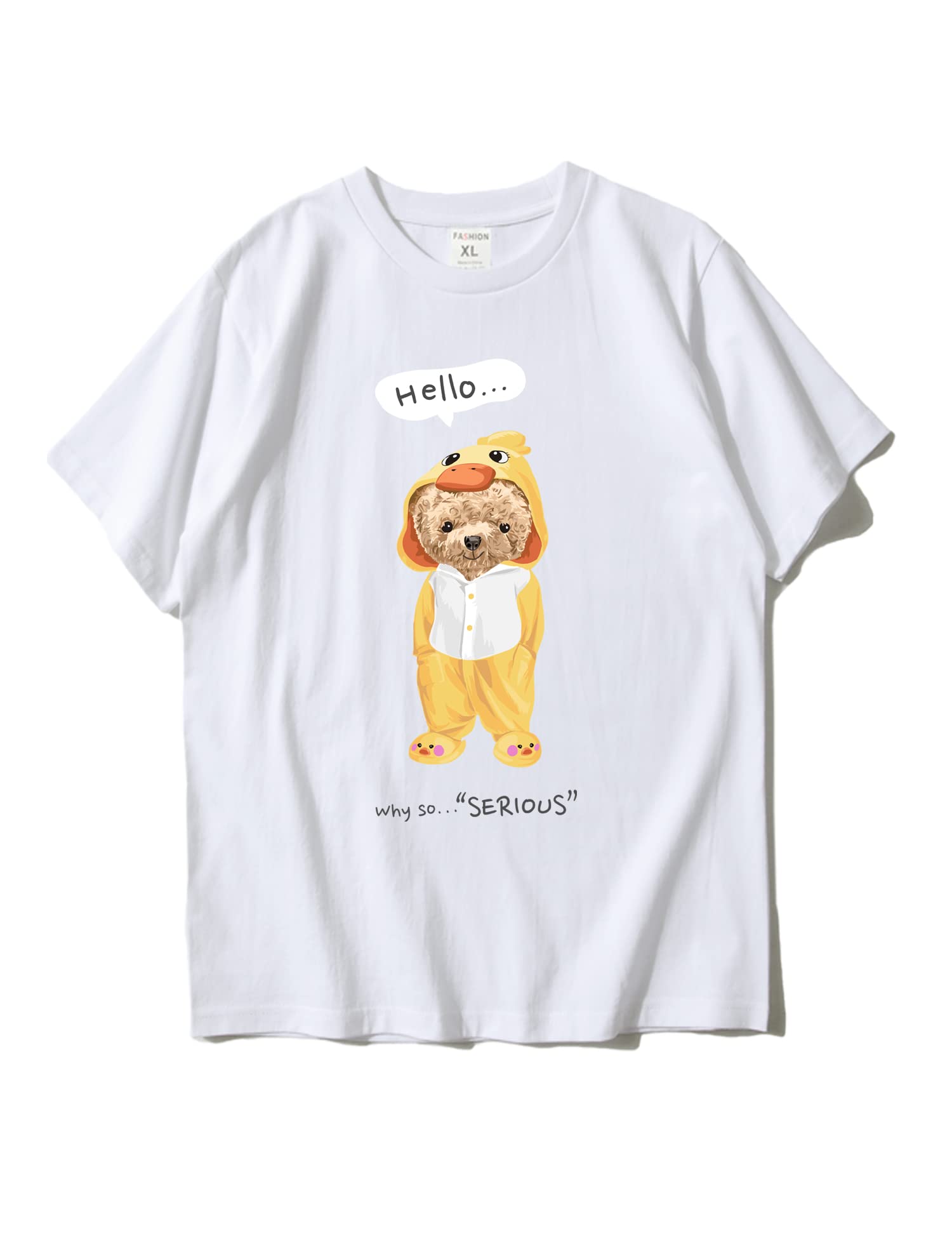 Funny Cute Teddy Bear Graphic T-Shirt for Men & Women - Trendy Streetwear Cartoon Tee - Perfect for Casual Wear, Gifts & Street Style Fashion