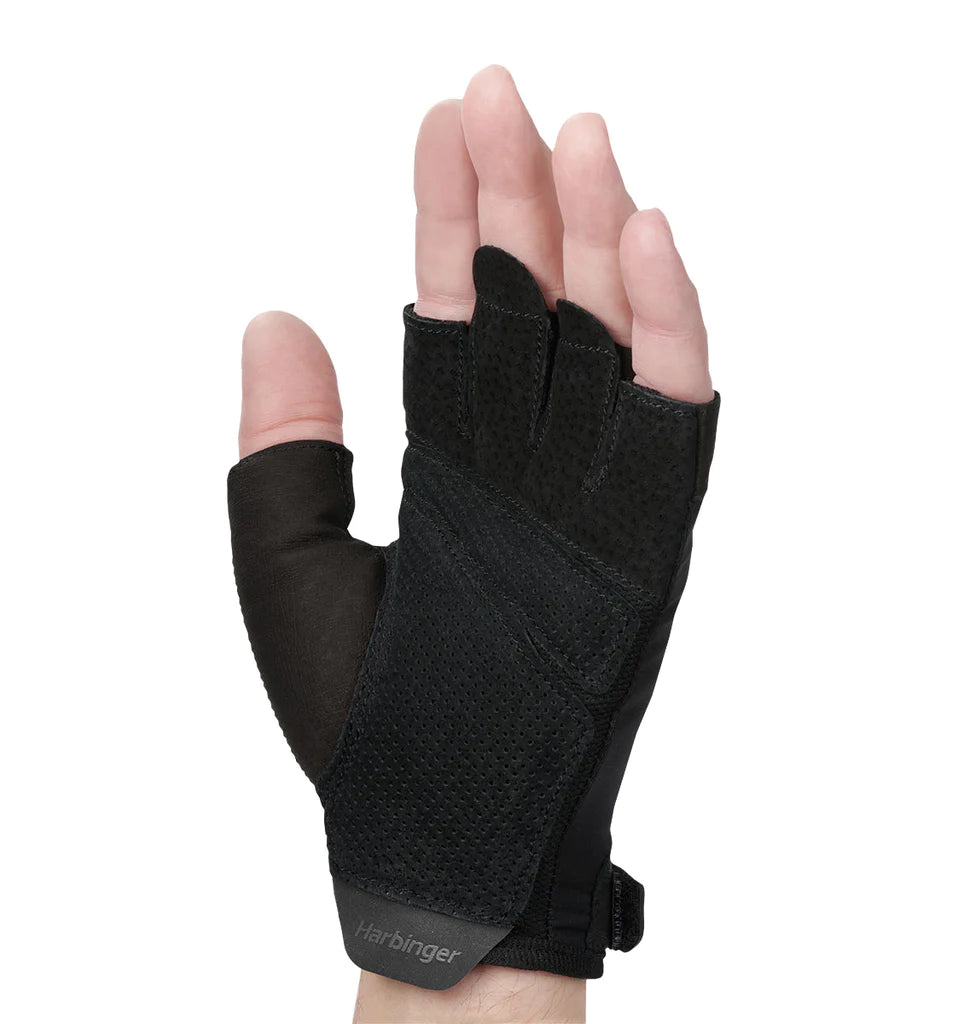 Harbinger Unisex Pro Gloves 2.0 - Black Weightlifting & Cross Training Gloves for Gym, Fitness & Workouts