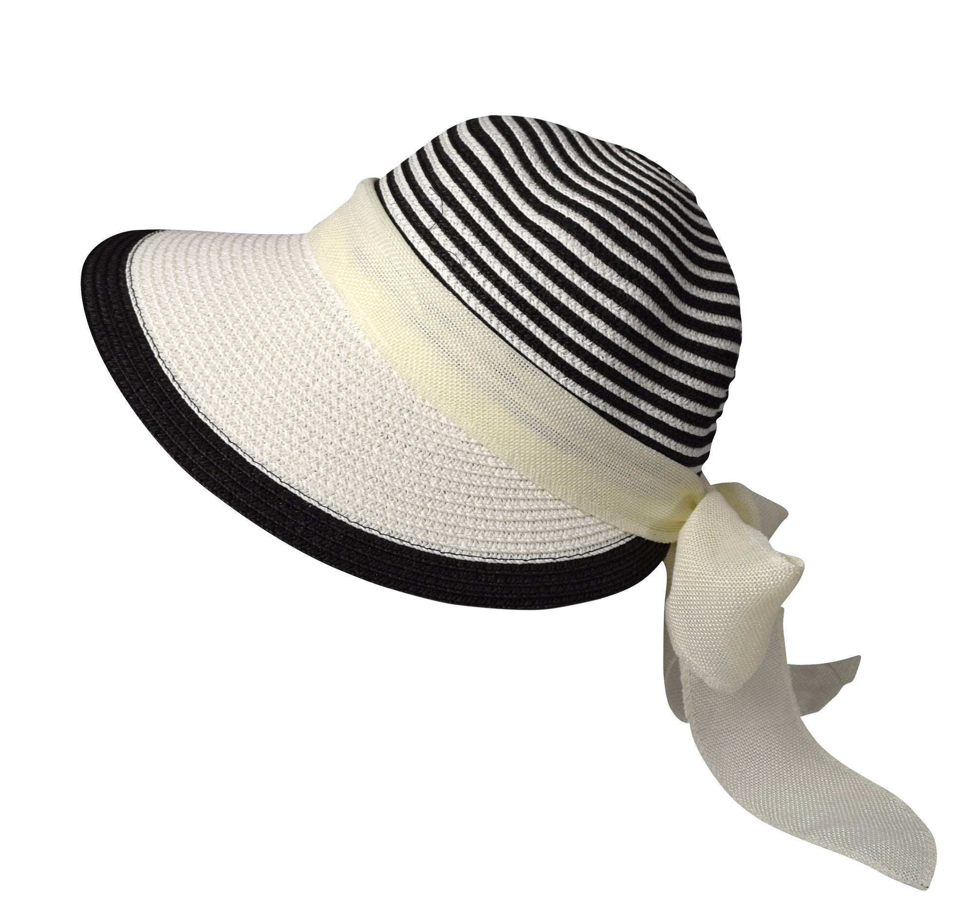 Women's Floppy Bow Knot Asymmetric Wide Brim Panama Sun Hat - Stylish UV Protection for Beach, Vacation & Summer Outdoor Activities