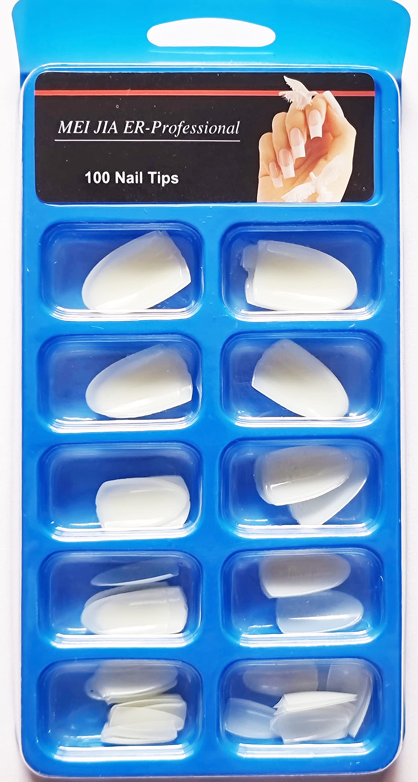 Khelni 80Pcs Acrylic Artificial Nails Set with 3g Nail Glue - Reusable Fake Nails for Women, French Tip Press On Nails for Daily Wear, Parties & Special Occasions