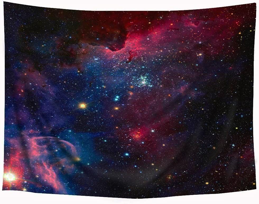 **Galaxy Star Printed Wall Tapestry - 90x80 Inches King Size - Colorful Space Themed Home Decor for Living Room, Bedroom & Dorm - Perfect for Boho, Aesthetic & Teen Room Decor**