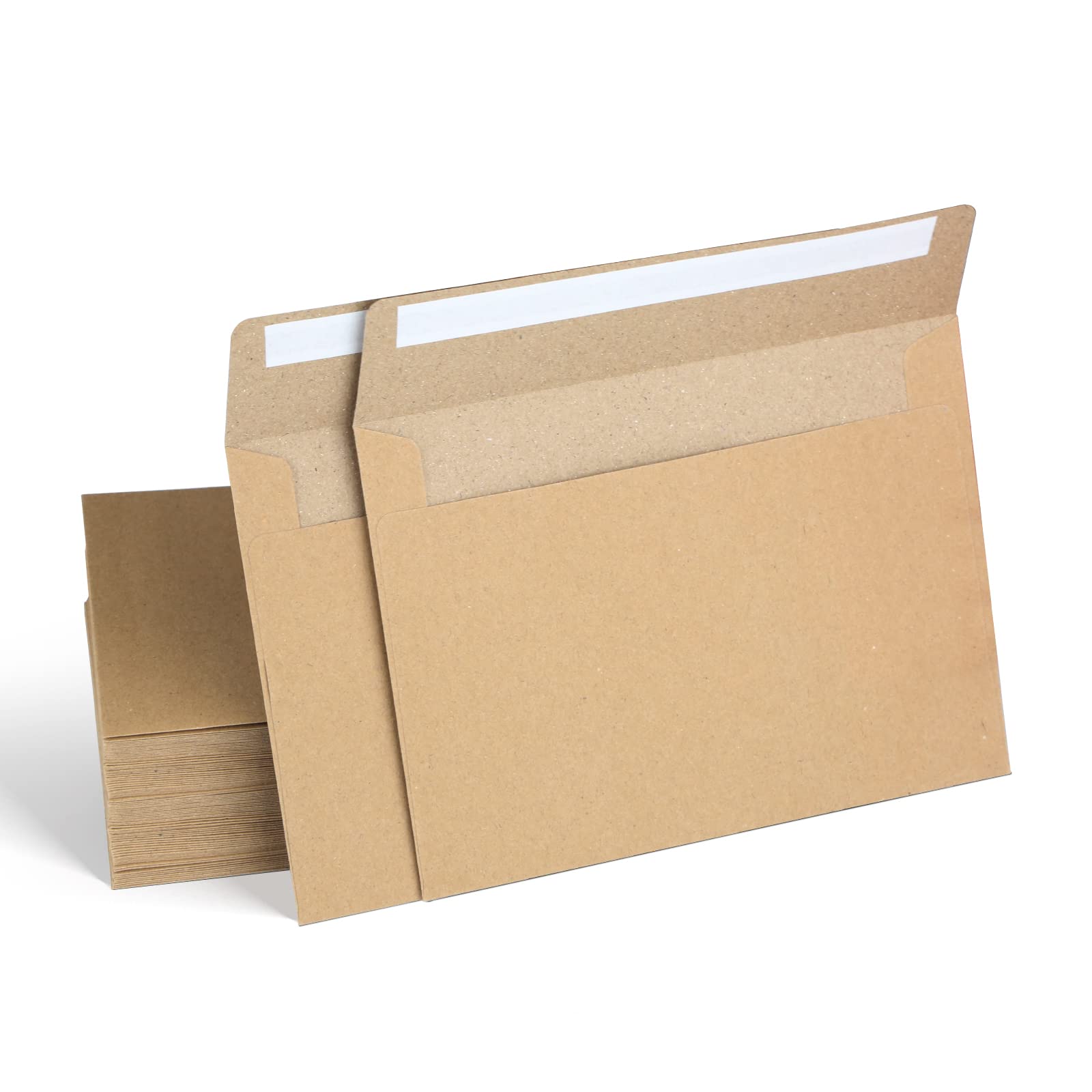 50 Pack A7 Kraft Envelopes (5x7 Inches) - Natural Brown Wedding, Baby Shower & Invitation Envelopes for Gift Cards, Birthday Parties | Perfect for DIY Crafts, Stationery & Personalized Events