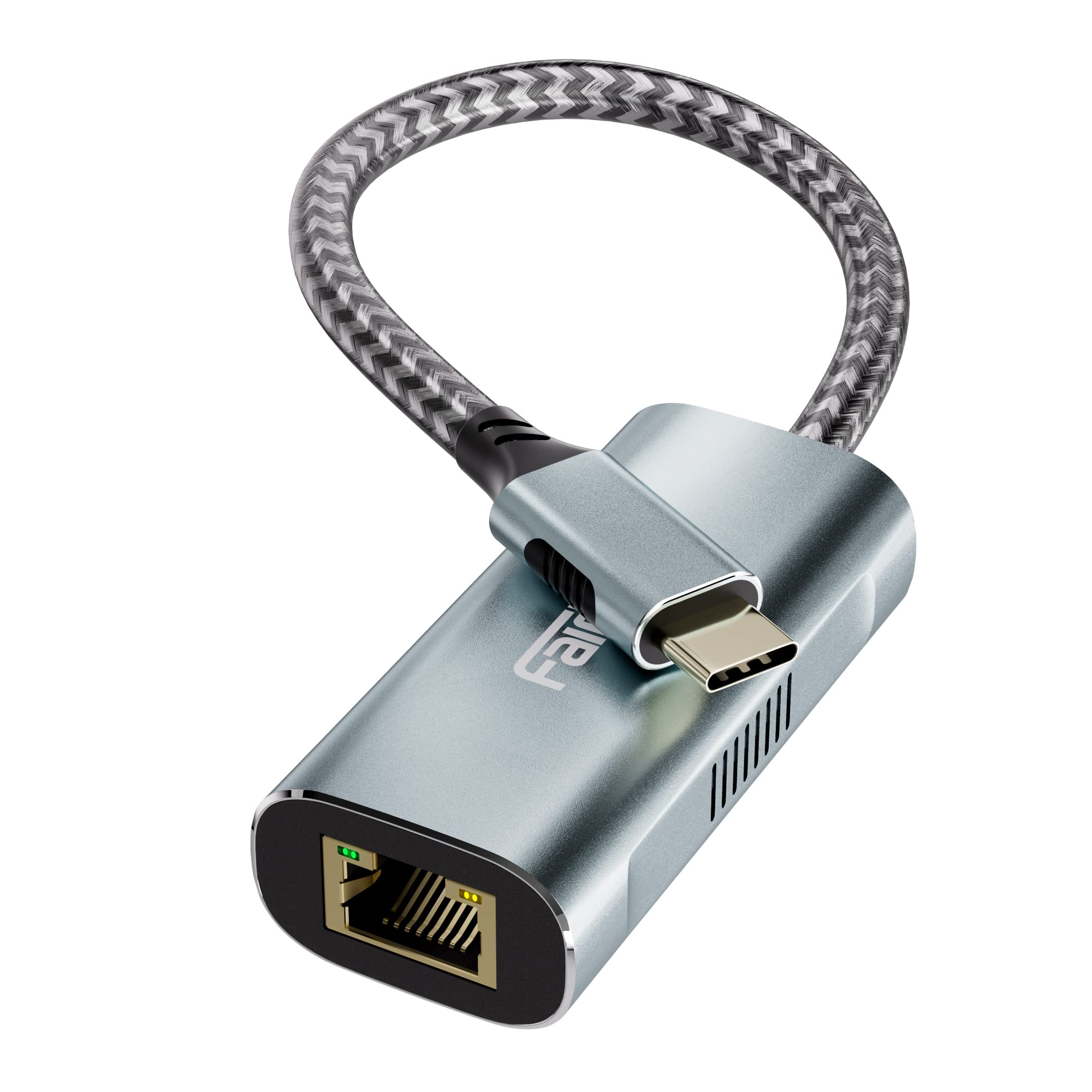 2.5G USB C to Ethernet Adapter, Thunderbolt 3 Compatible Type C to LAN Gigabit Network Dongle for MacBook Pro/Air, iPad Pro/Air, Windows Laptops - High-Speed Wired Internet for Gaming, Streaming & Remote Work
