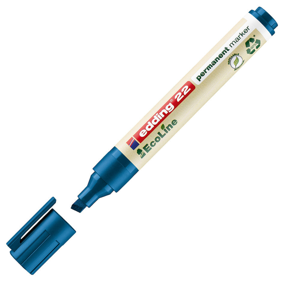 edding EcoLine 22 Permanent Markers - Black Ink, Fine Tip, Non-Toxic, Waterproof & Fade-Resistant - Ideal for Office, School, Art Projects & Labeling