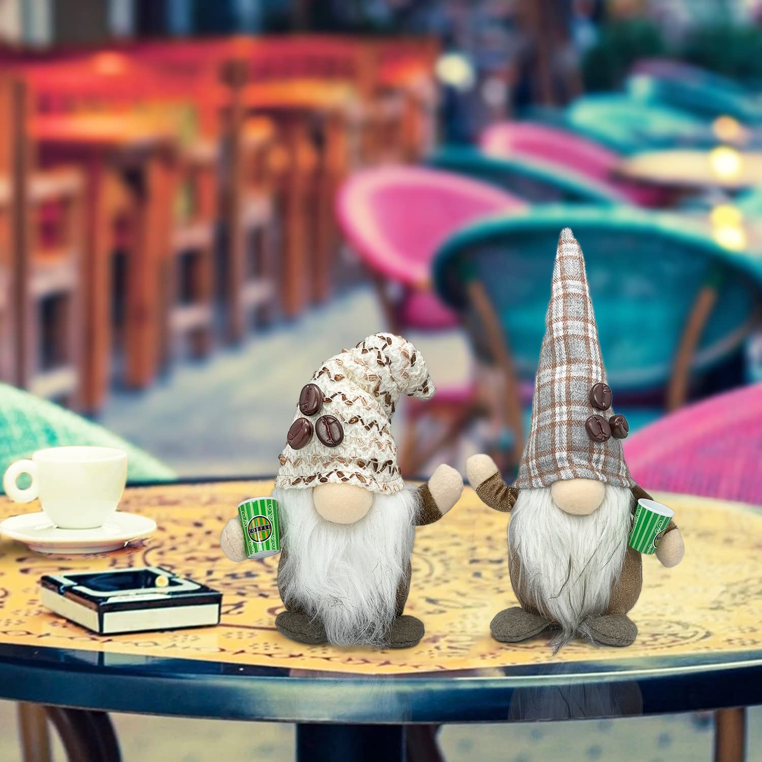 Handmade Coffee Gnomes - Rustic Espresso Decor for Barista & Kitchen
