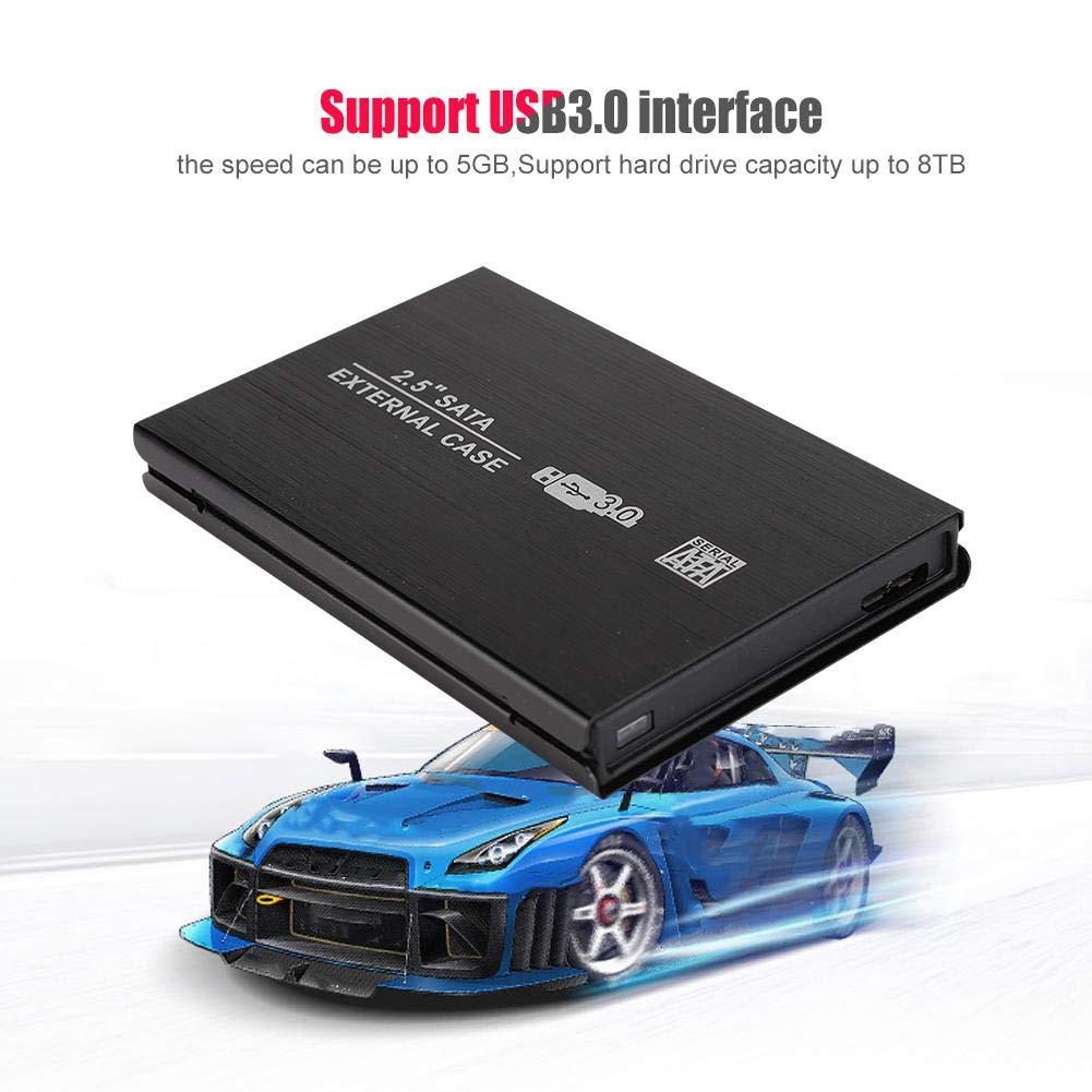 Wosume USB 3.0 External Hard Drive Enclosure - Aluminum Alloy Hot Swappable HDD Case for 2.5/3.5 Inch SATA SSD HDD - Perfect for Computer, Office & Desktop Data Storage & Backup