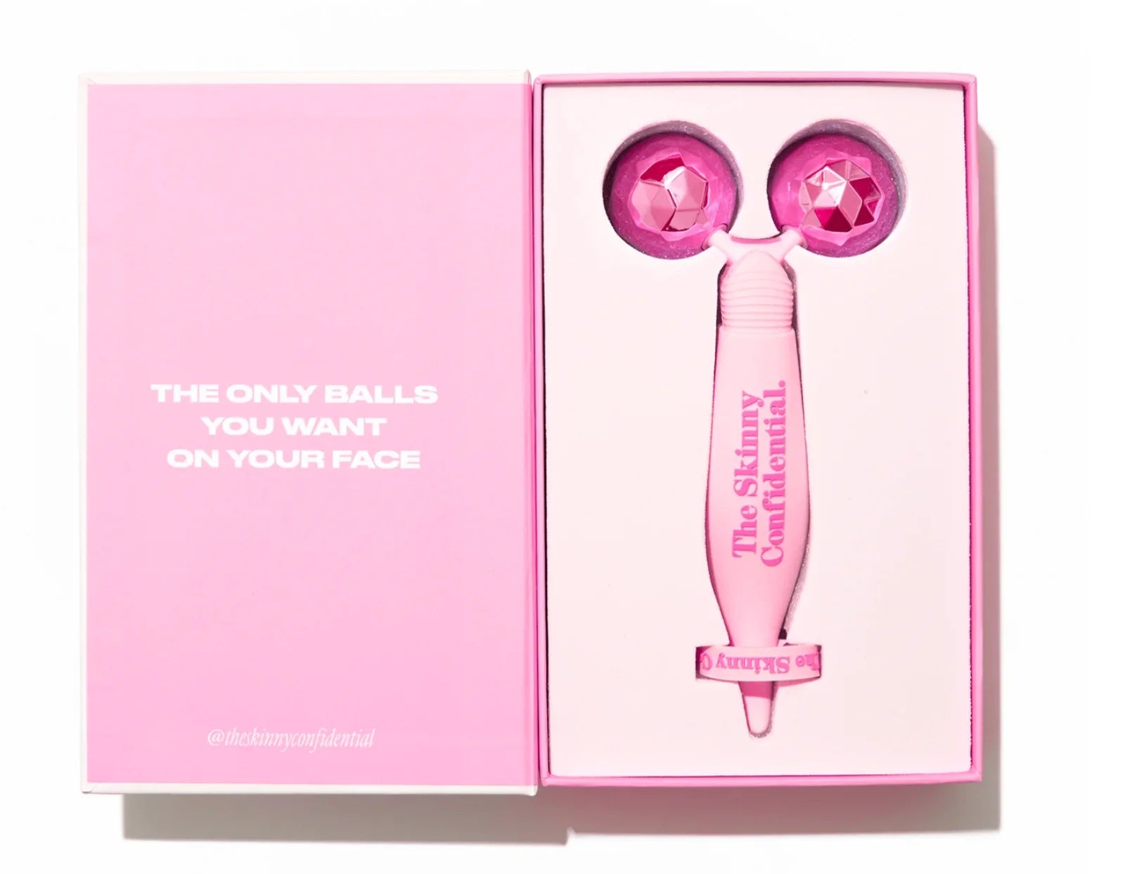 Pink Facial Massager Roller Ball - Skin Care Tool for Anti-Aging & Wrinkle Reduction - Perfect for Home Spa & Relaxation Therapy