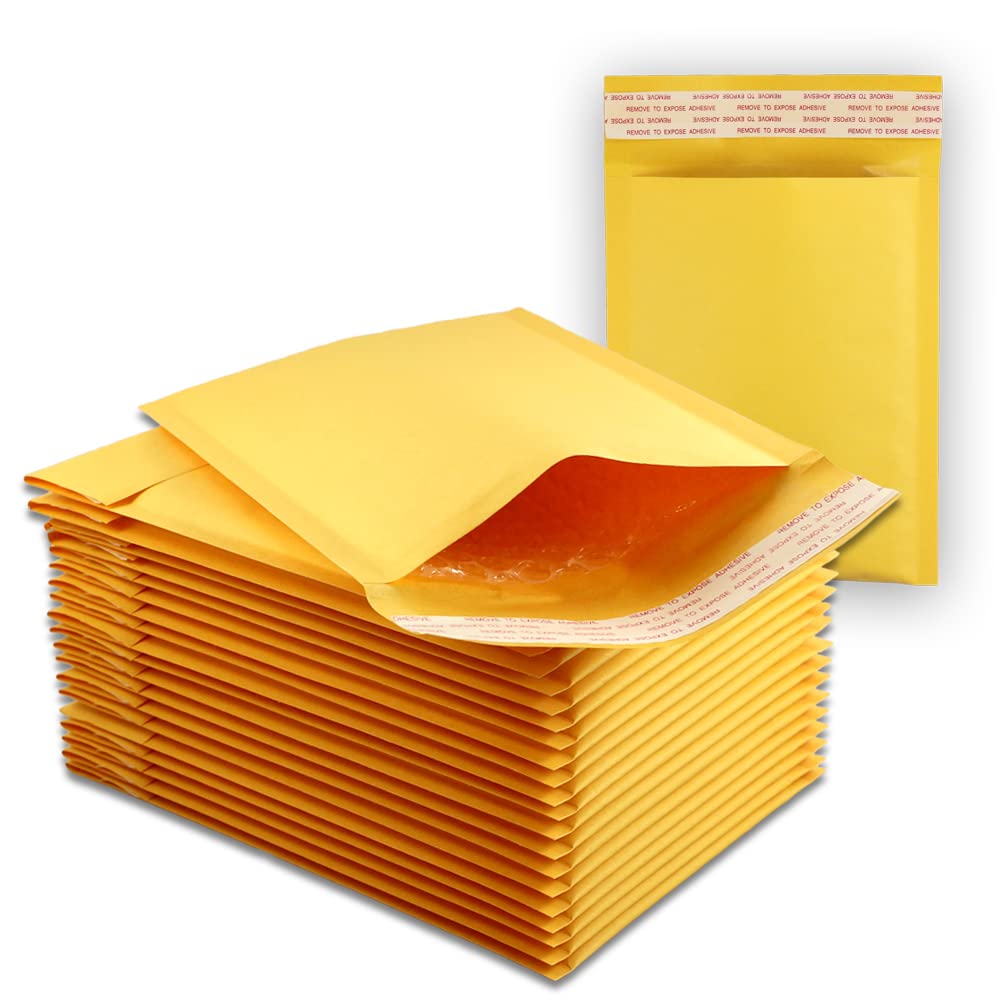 6.5x10 Inch Kraft Bubble Mailer Padded Envelopes - 500 Pack for Shipping, Mailing & Ecommerce (Ideal for Small Packages, Books & Fragile Items)