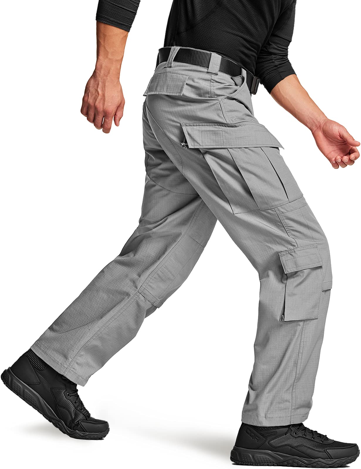 CQR Men's Tactical Combat Cargo Pants - Water Resistant Ripstop Military Pants for Outdoor Hiking, Work & Tactical Use | Durable Utility Pants for Camping, Hunting & Airsoft Activities