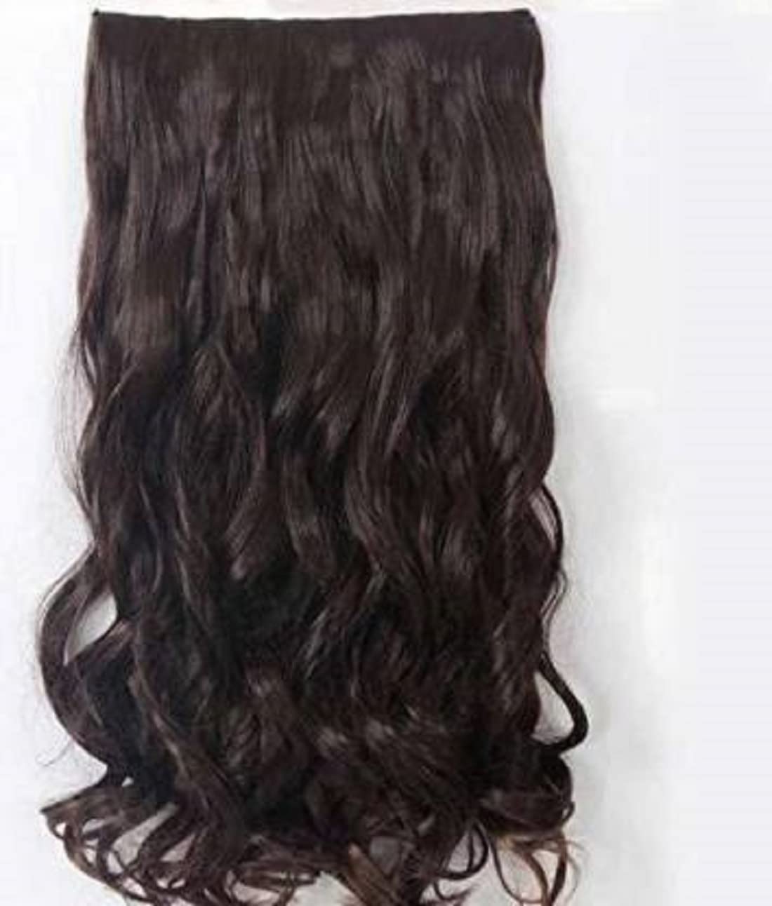 24 Inch Curly Brown Clip-In Hair Extensions for Volume & Length - 5 Clips Human Hair Extensions for Women - Perfect for Parties, Weddings & Daily Styling
