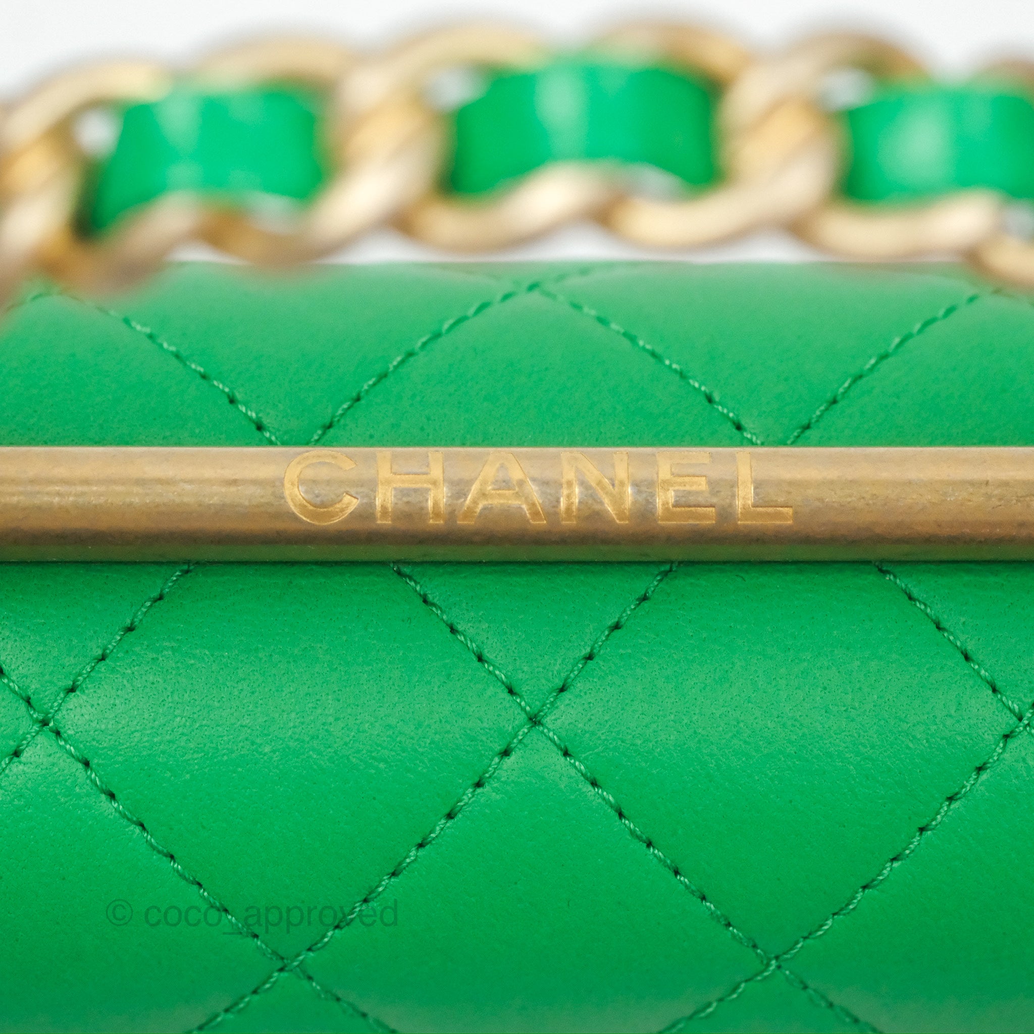 Chanel CC Quilted Flap Bag With Top Handle - Green Calfskin Leather Crossbody Bag with Gold Hardware | Luxury Designer Handbag for Women, Perfect for Date Night & Special Occasions