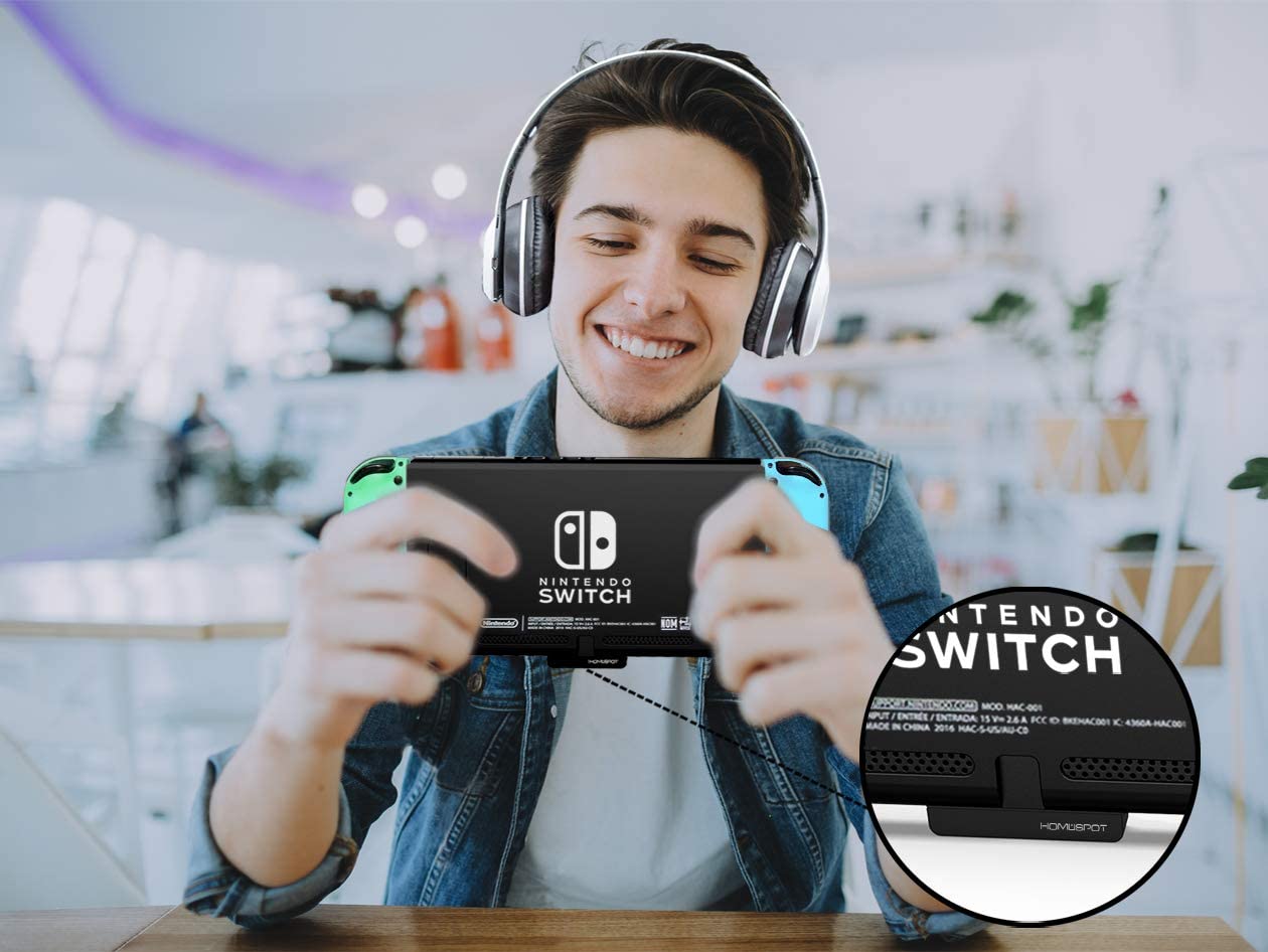 HomeSpot Bluetooth 5.0 Transmitter for Switch Lite & PS5 - APTX Low Latency, USB-C - Works with AirPods & Bose Headphones for Gaming & Music
