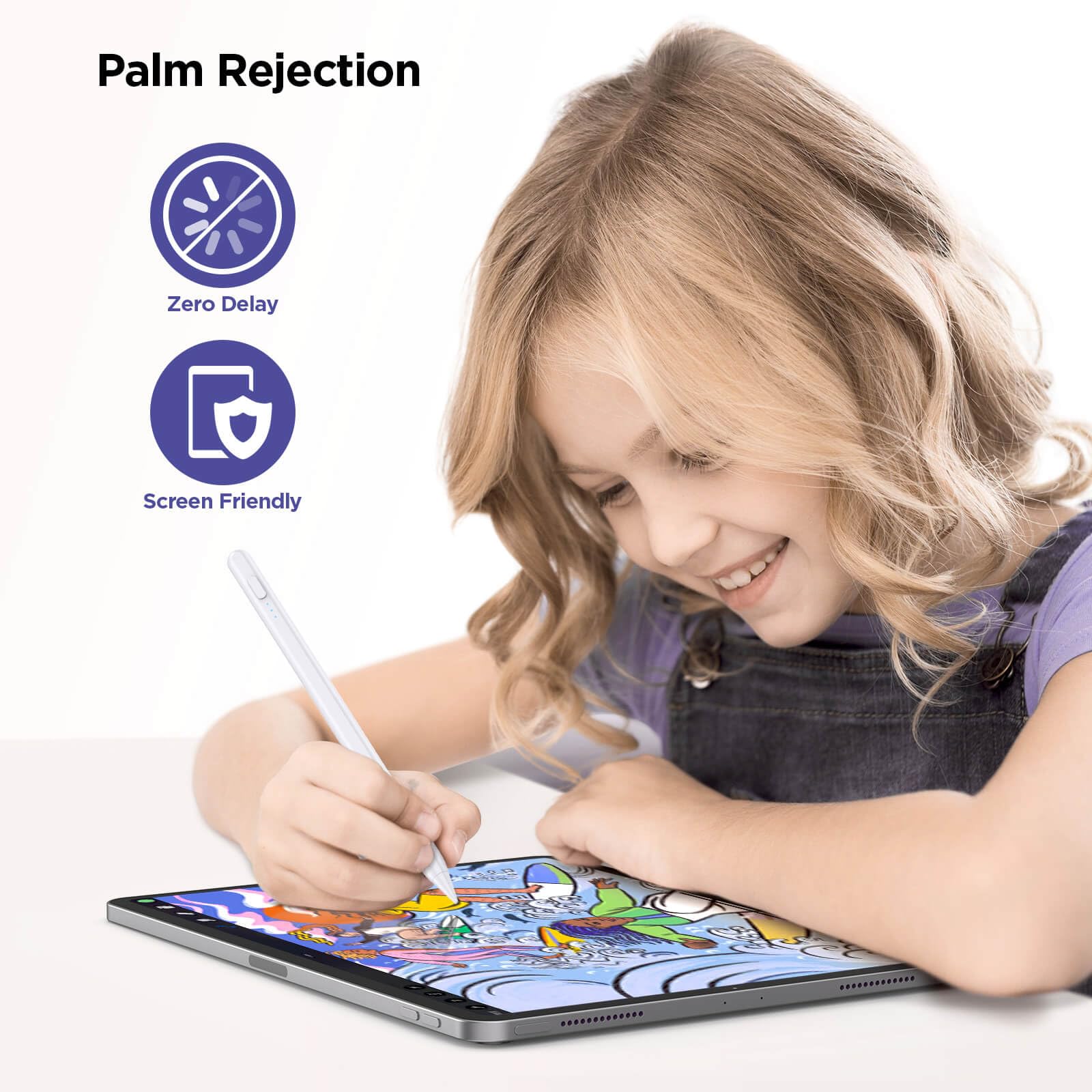 Premium Stylus Pen for iPad Pro/Air/Mini - Fast Charging in 15 Minutes with Palm Rejection & Tilt Sensitivity - Perfect for Digital Art, Note Taking & Professional Design Work
