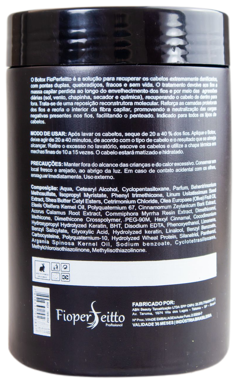 Deep Hair Mask for Straightening & Repair - 1kg Professional Capillary Treatment by FioPerfeitto | Salon-Quality Hair Care for Damaged & Frizzy Hair at Home