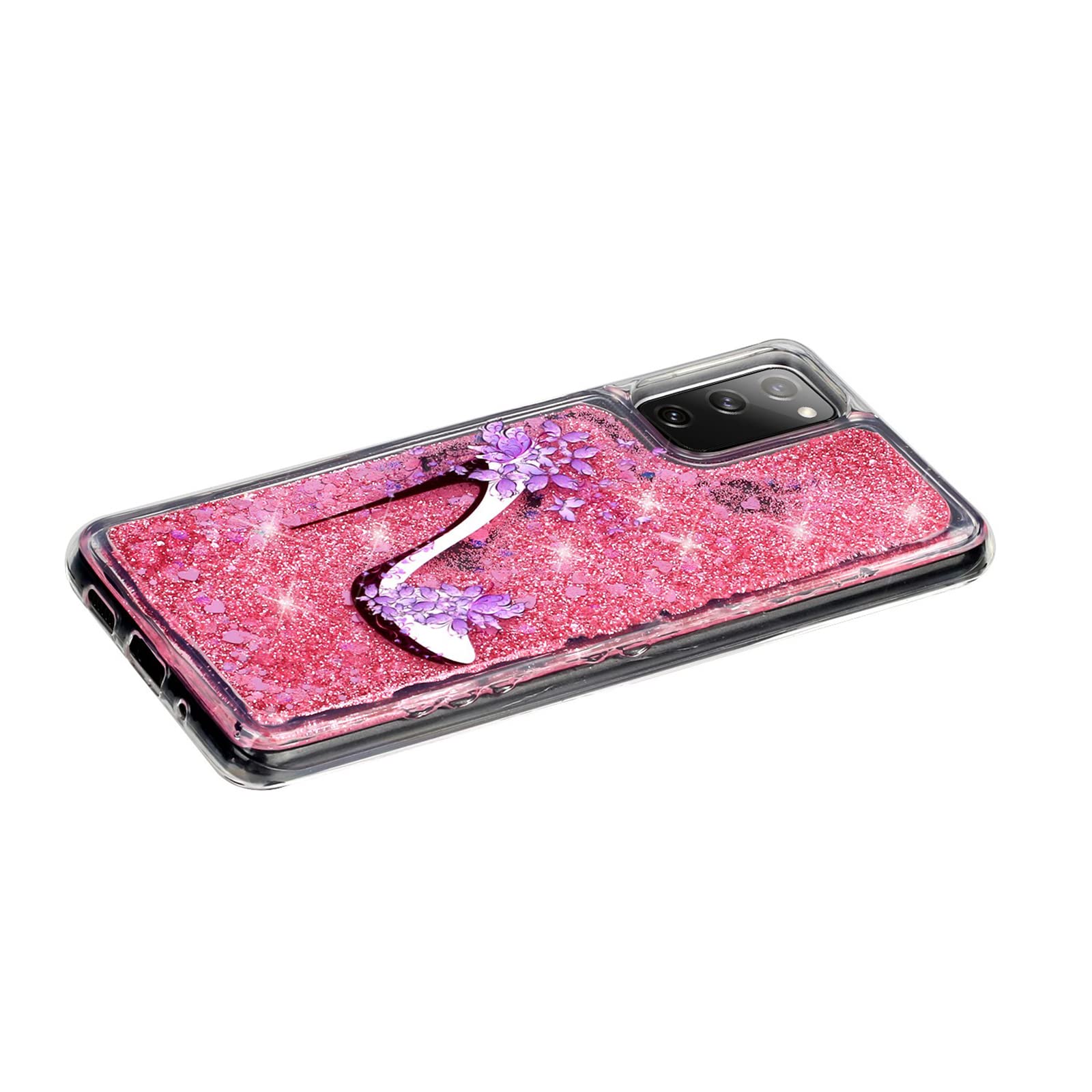 Samsung Galaxy A03S Phone Case - Sparkling Liquid Floating Glitter Shock Absorption TPU Bumper Slim Clear Cover | Durable Protection for Everyday Use, Work, and Travel