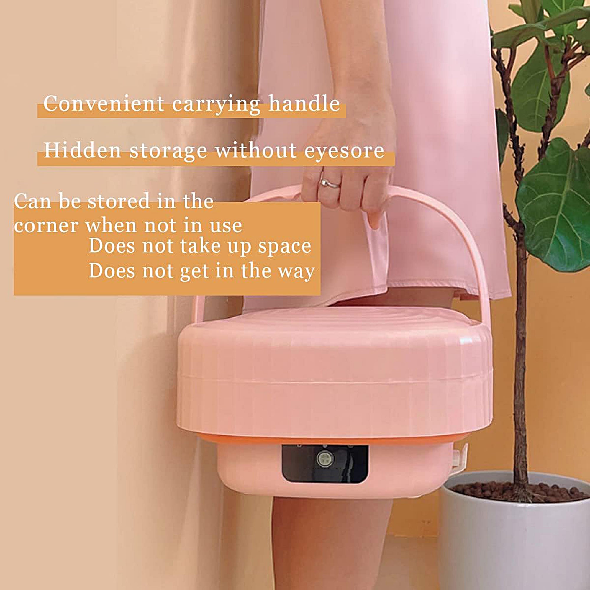 INSTA Foldable Washing Machine - Portable Mini Washer for Camping, Apartments, Dorms & Travel | Compact Laundry Solution for Small Spaces & Outdoor Adventures