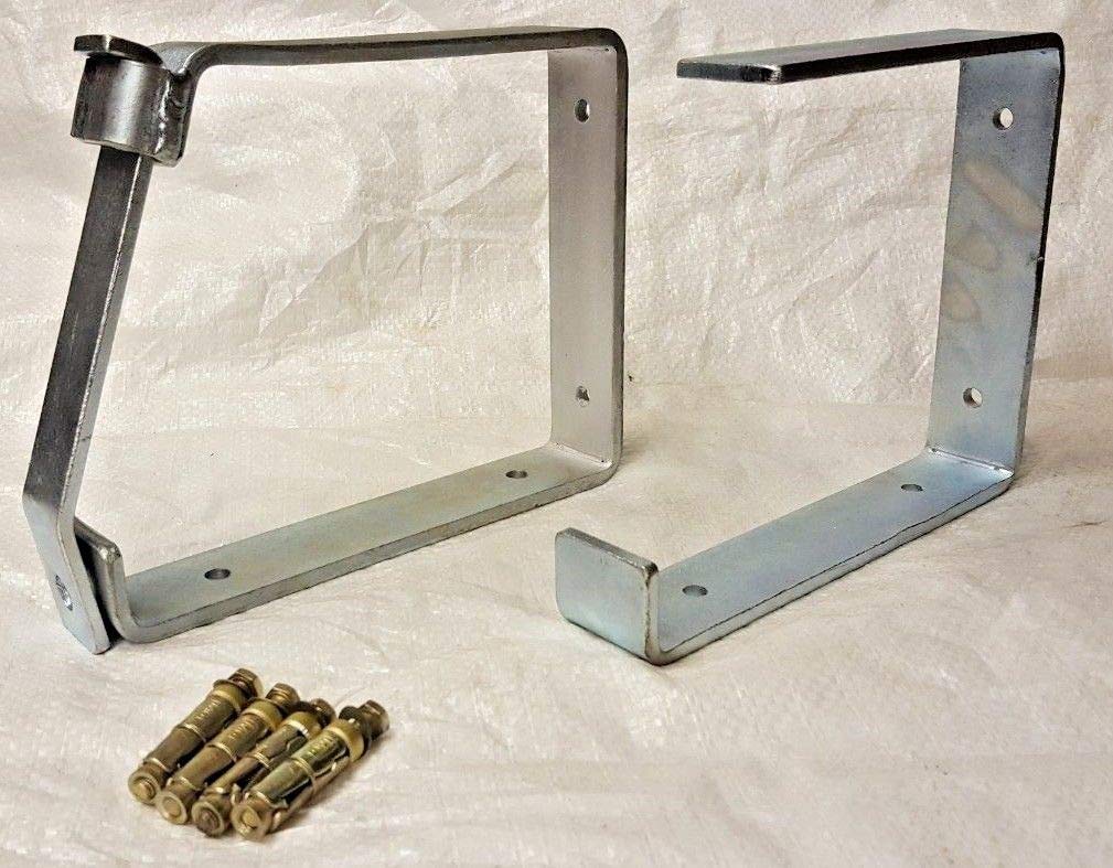 Lockable Ladder Bike Storage Brackets Racks Hooks with Wall Mount Bolts - Heavy Duty Garage & Shed Organization for Bicycles, Ladders & Tools