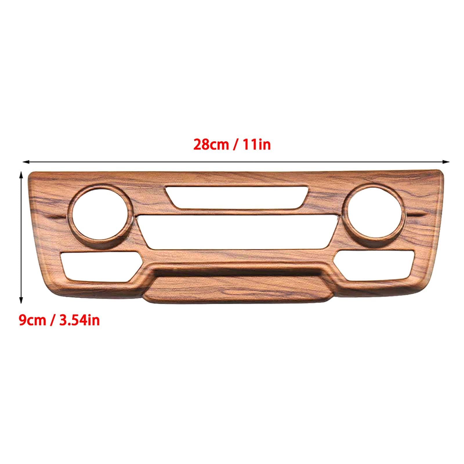 Carbon Fiber & Peach Wood Grain Center Console Armrest Cover for Honda Civic 2016-2021 - Interior Trim Protector & Decorative Panel (Brown) | Upgrade Your Car's Luxury Style for Daily Commute & Road Trips