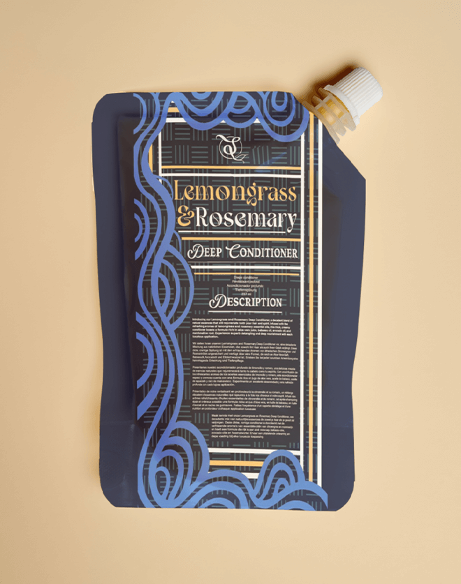 Organic Lemongrass & Rosemary Deep Conditioning Hair Mask for Dry, Damaged Hair - Hydrating & Repairing Treatment for Salon-Quality Results at Home