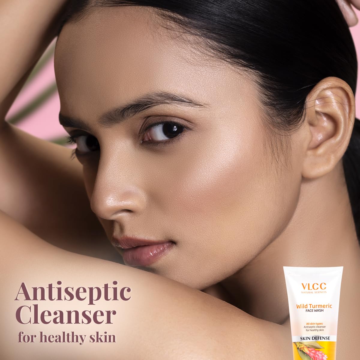 VLCC Wild Turmeric Face Wash for Glowing Skin - 80ml | Natural Brightening & Acne Control | Daily Use for Oily & Combination Skin