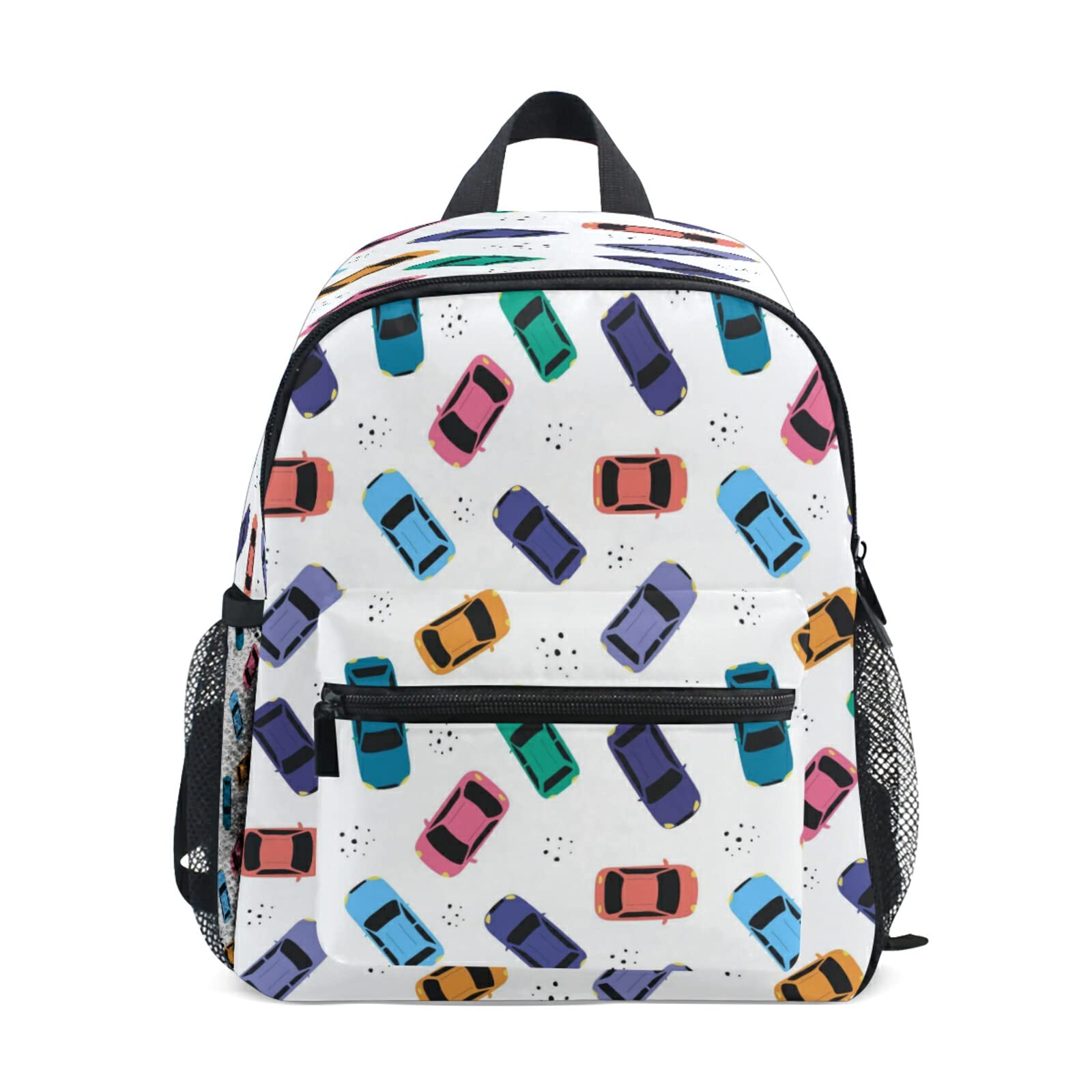 HUXINO Kids Backpack - Cute Car & Taxi Pattern Toddler Bookbag for Boys & Girls, School Backpack for Preschool, Daycare, Travel & Daily Use