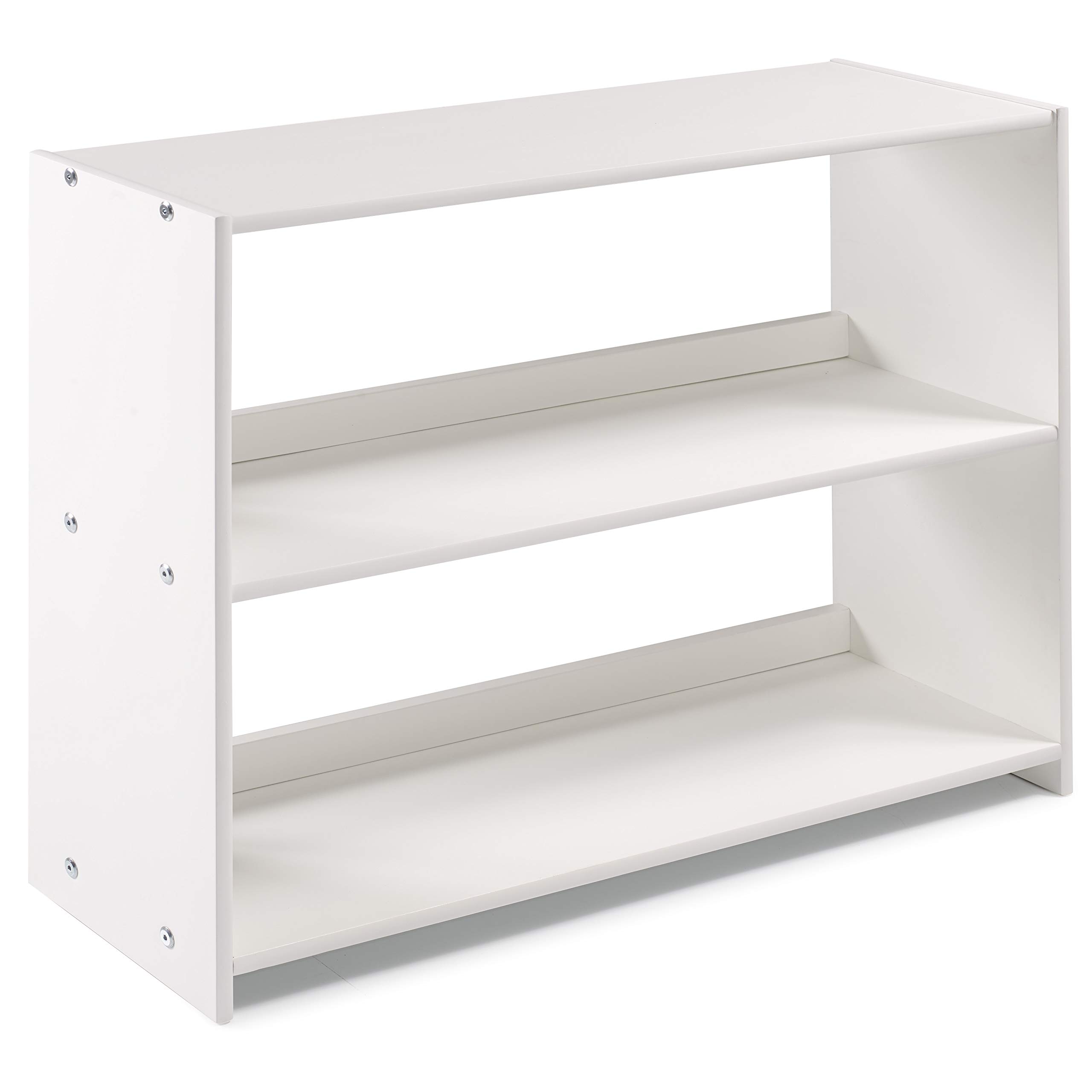 Donco Kids Louver Low Loft Bookcase - White (790-DW) | Modern Children's Bookshelf for Bedroom, Playroom & Nursery Organization