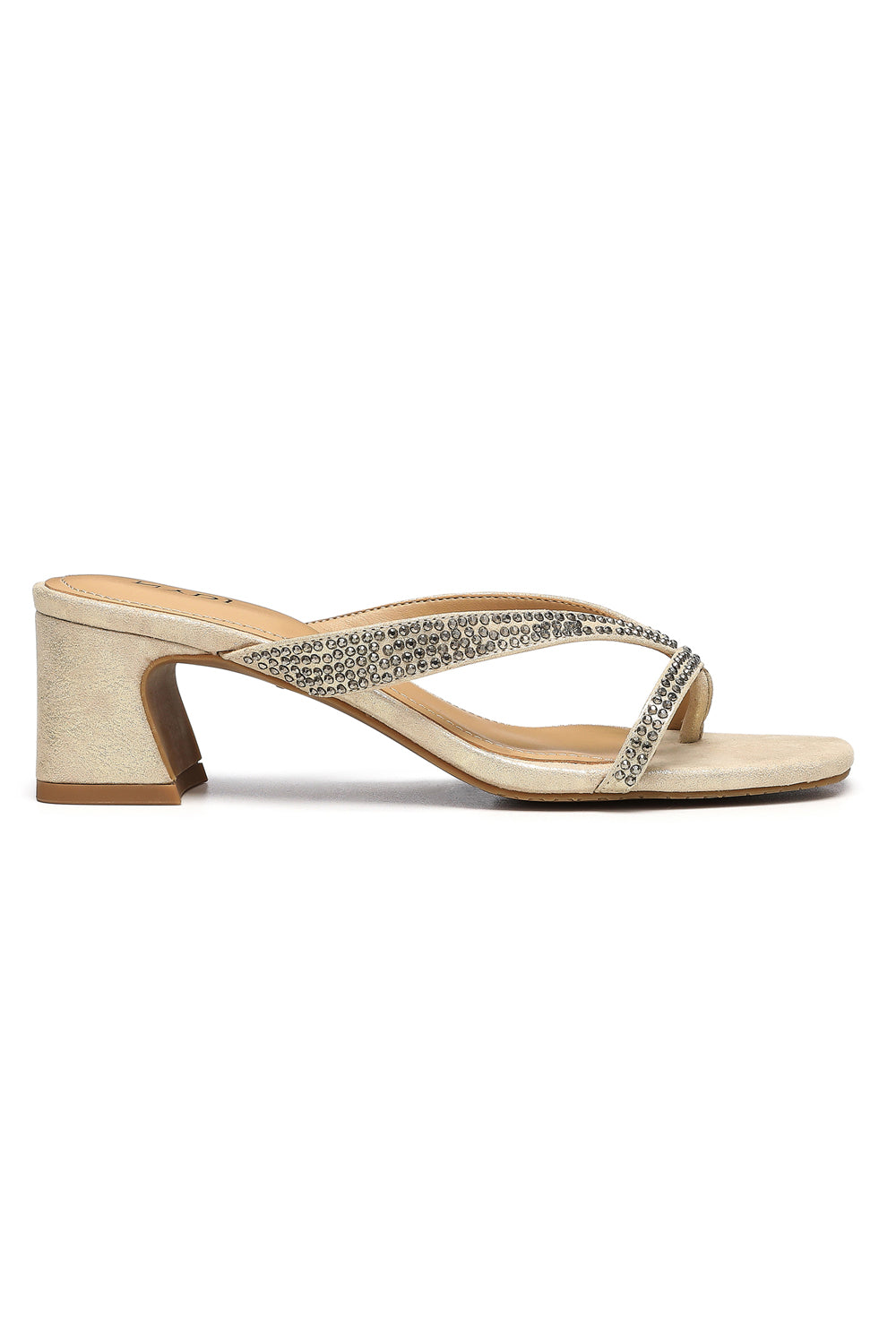 Glynn Block Heel Sandals for Women - Comfortable Light Gold Summer Dress Shoes | Perfect for Weddings, Parties & Office Wear