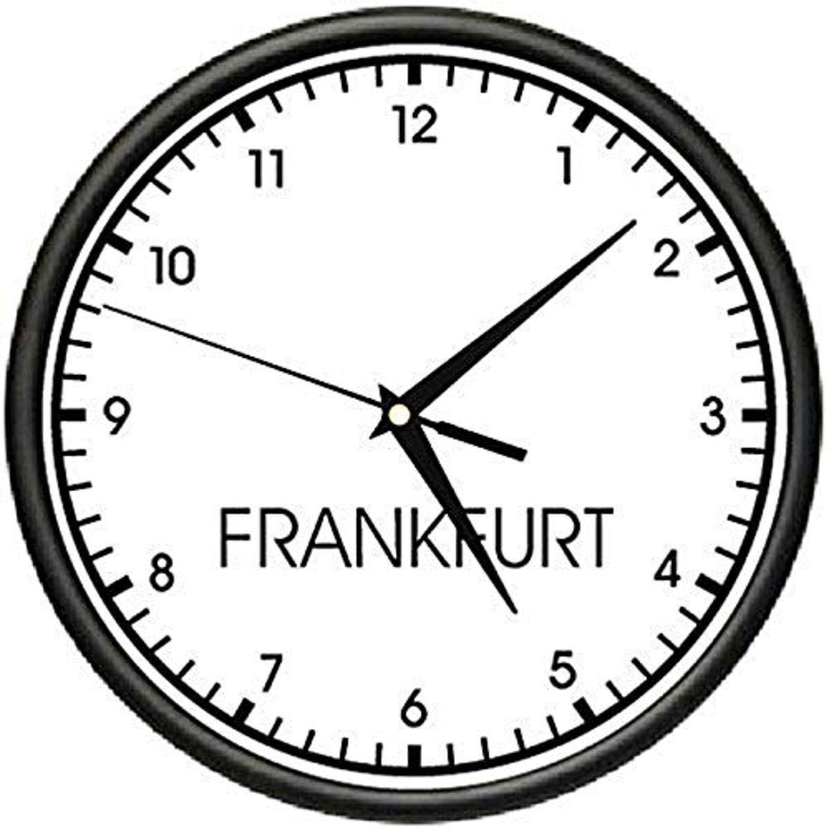 SignMission Frankfurt TIME Wall Clock - World Time Zone Clock for Office & Business - Perfect for Conference Rooms, Home Offices & Global Teams