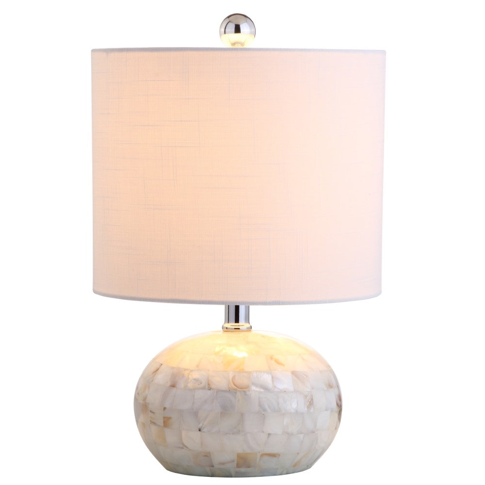 Wilson 16 Seashell LED Table Lamp - Modern Bedside Night Light for Bedroom, Living Room & Office - Energy Efficient Dimmable Lighting for Home Decor