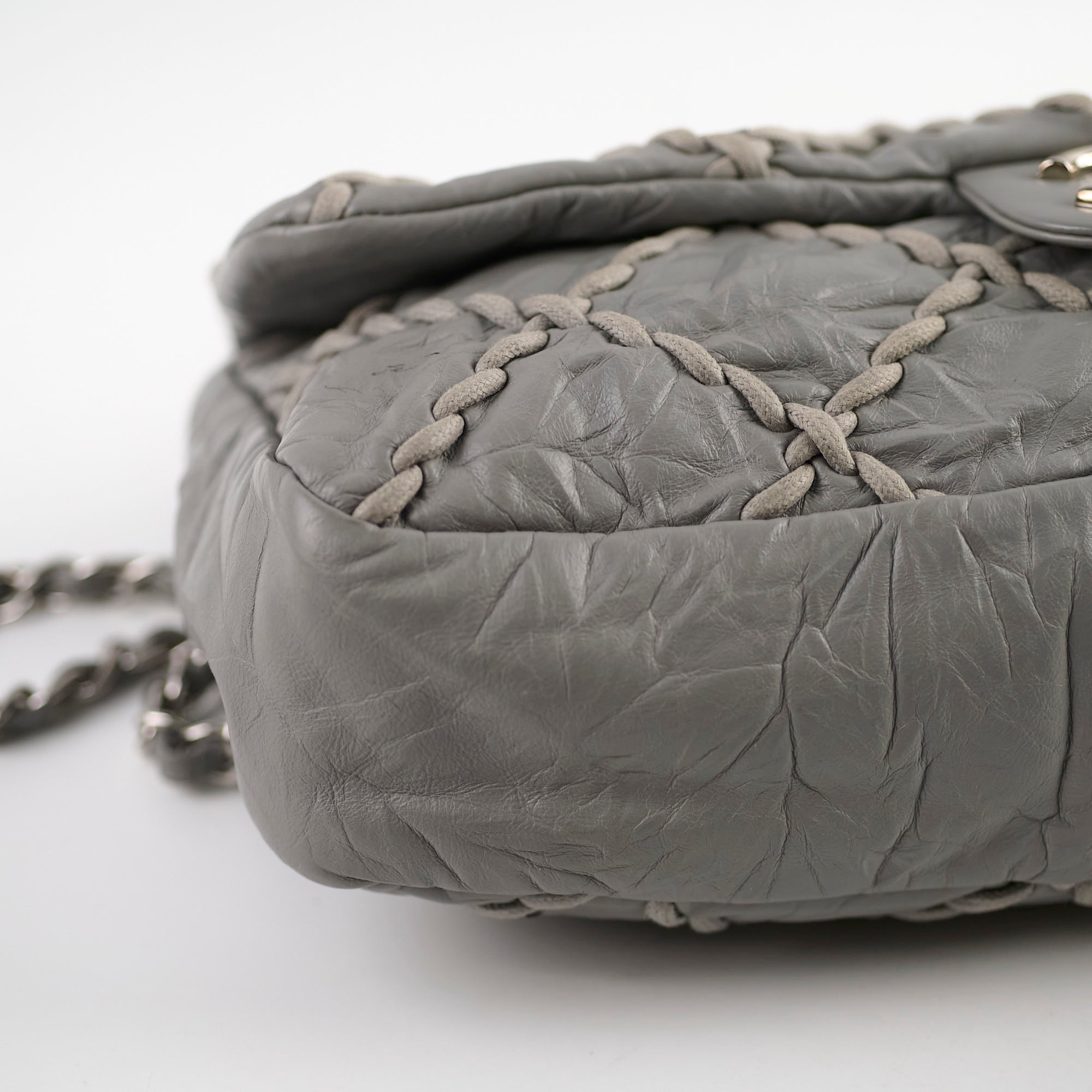 Chanel Quilted Flap Bag Grey - Luxury Designer Handbag for Women, Perfect for Parties, Dating & Everyday Use