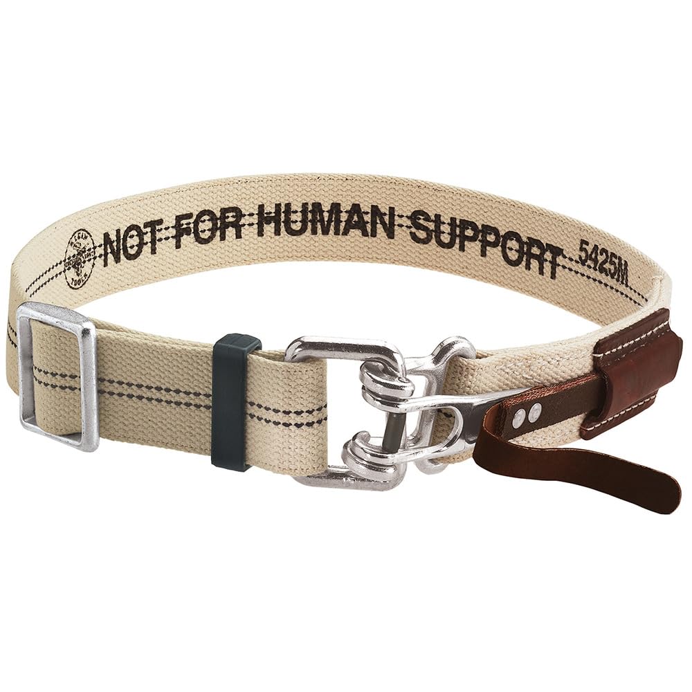 Klein Tools 5425XL Cotton/Polyester Work Tool Belt with Quick-Release Buckle - Heavy Duty for Ironworkers, Construction, Framing, Carpentry & Electrical Work - Perfect for Job Sites & Professional Tradesmen (XL Size)